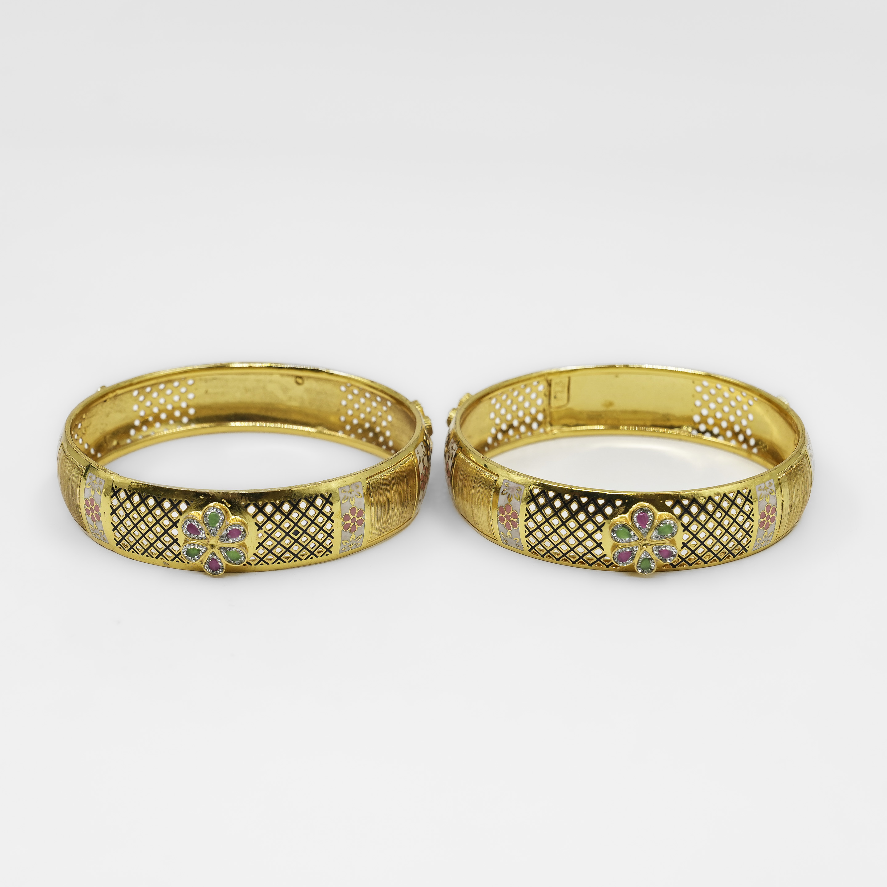 Raag Silver Jewellery - Gold Polished Silver Bangle