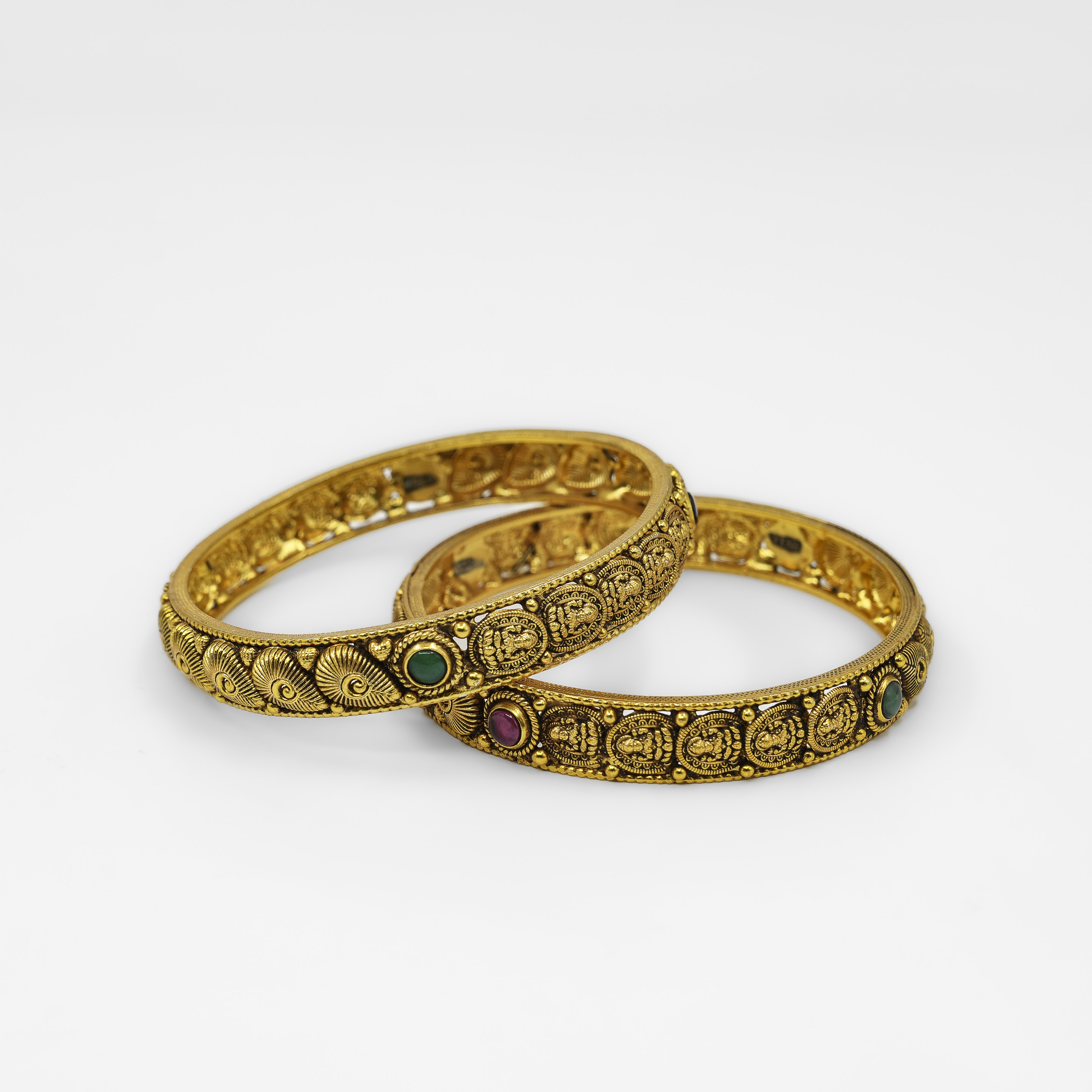 Raag Silver Jewellery - Gold Polished Silver Kada