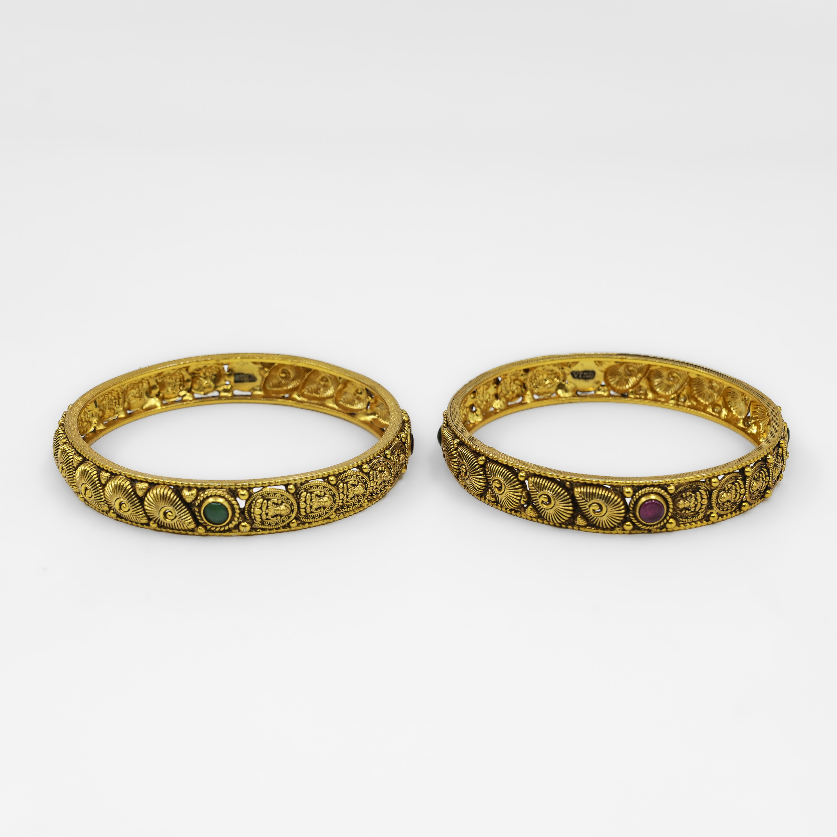 Raag Silver Jewellery - Gold Polished Silver Kada