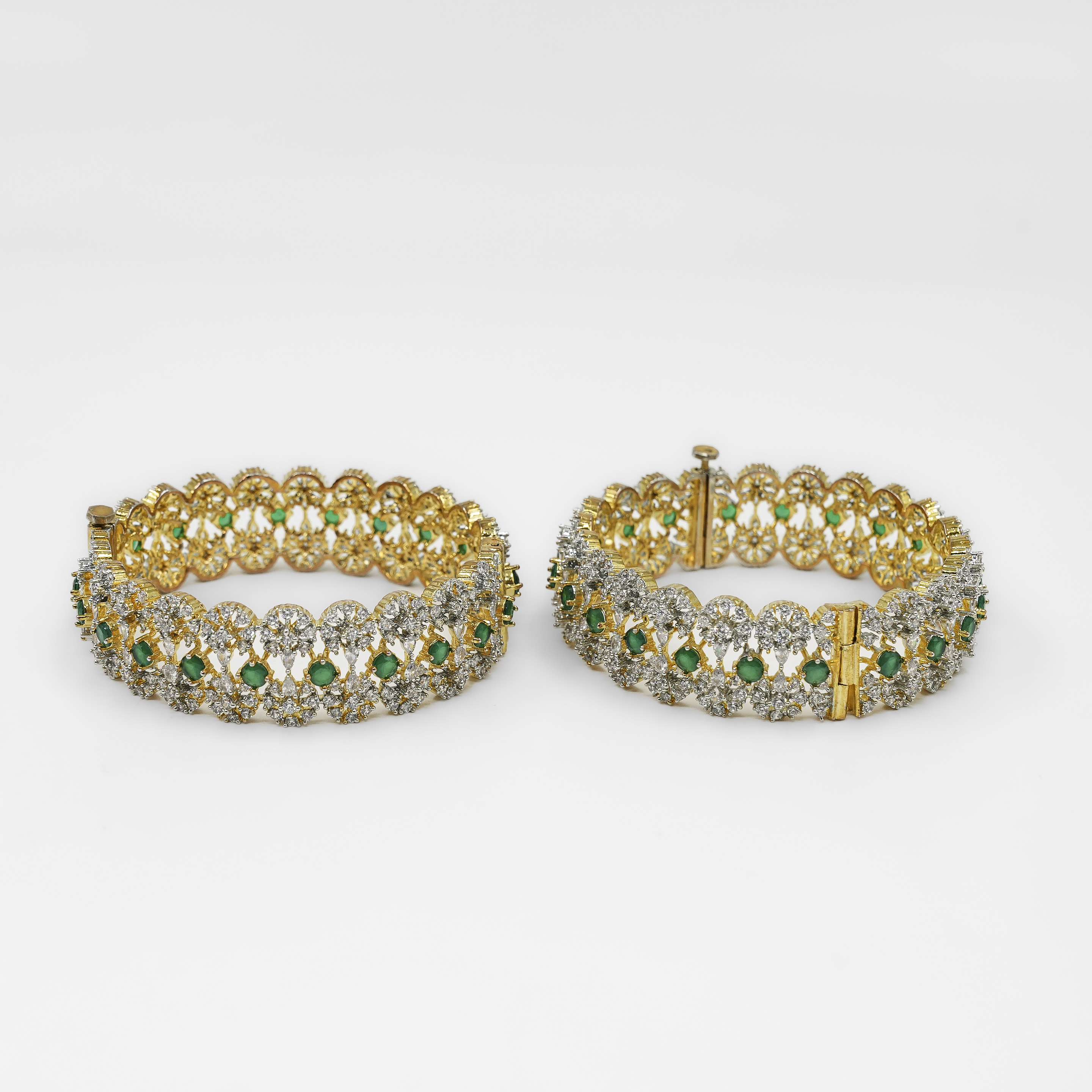 Raag Silver Jewellery - Emerald Silver Bangle