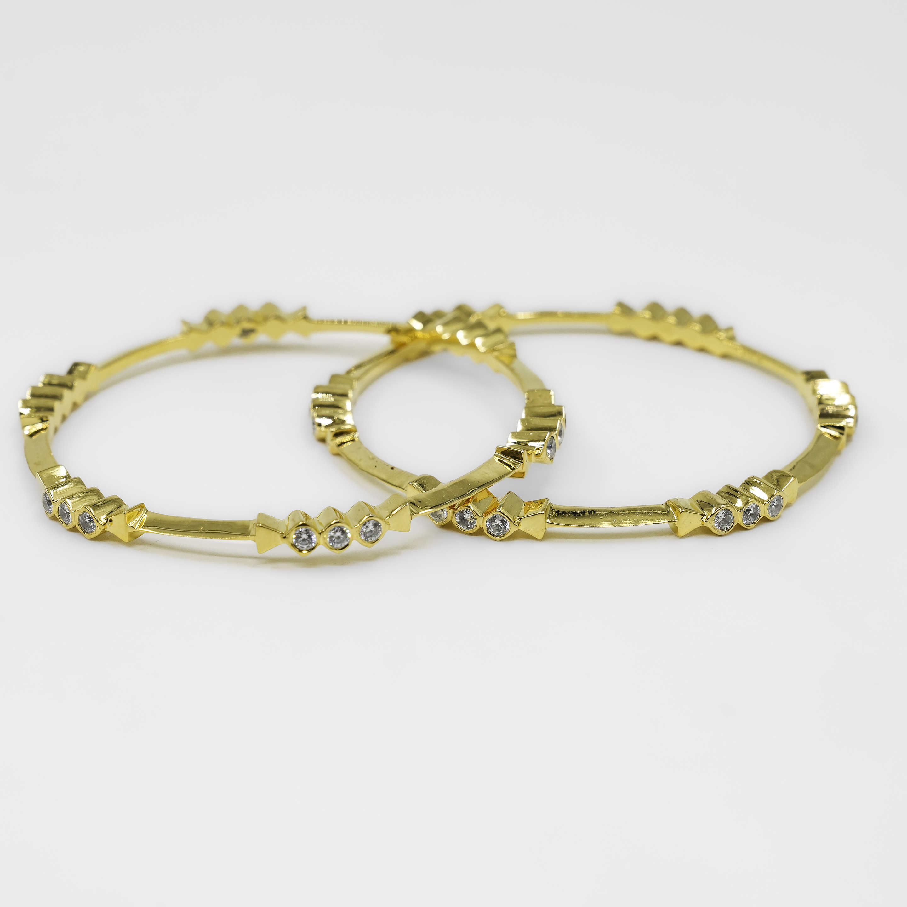 Raag Silver Jewellery - Gold Polished Silver Bangle Bracelet