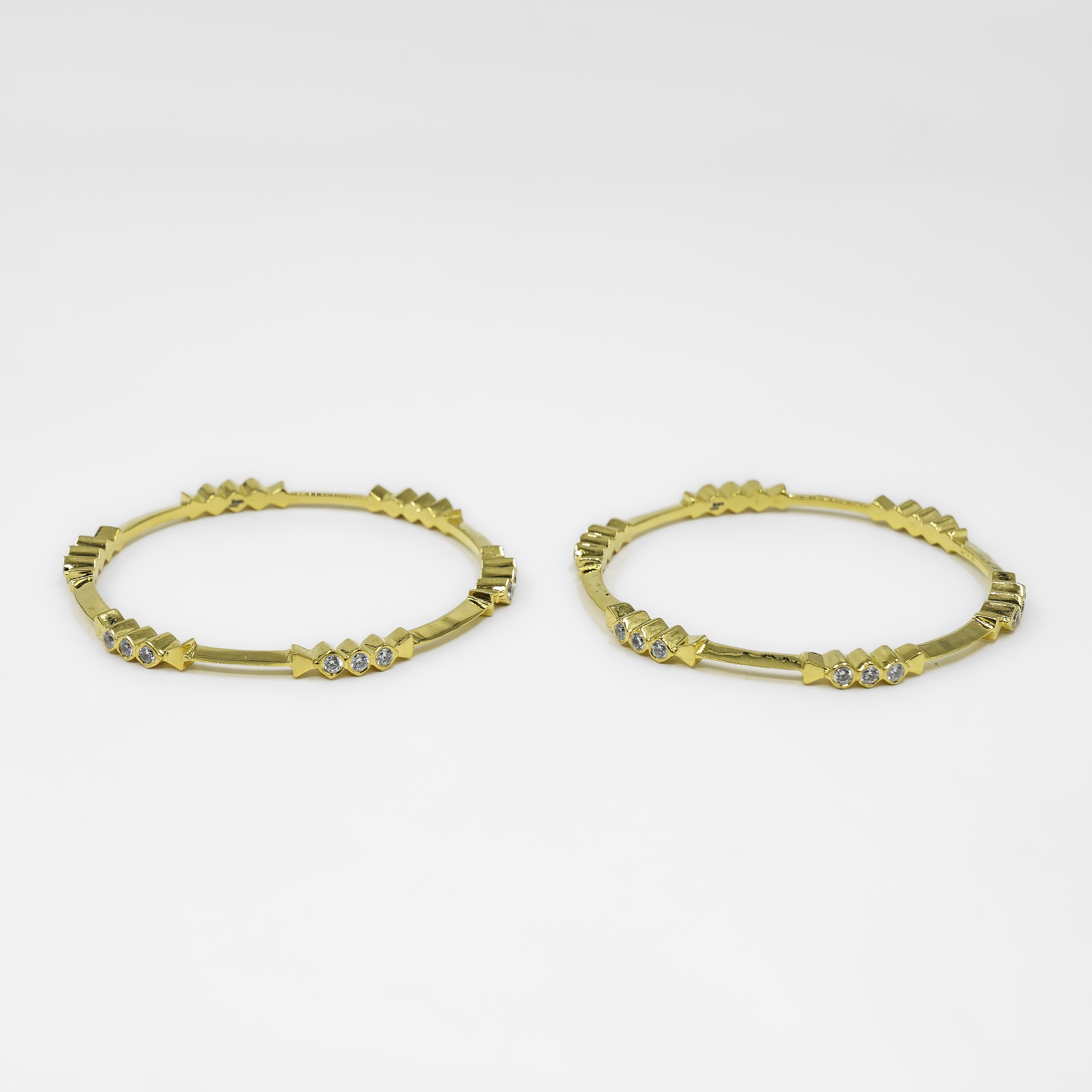 Raag Silver Jewellery - Gold Polished Silver Bangle Bracelet