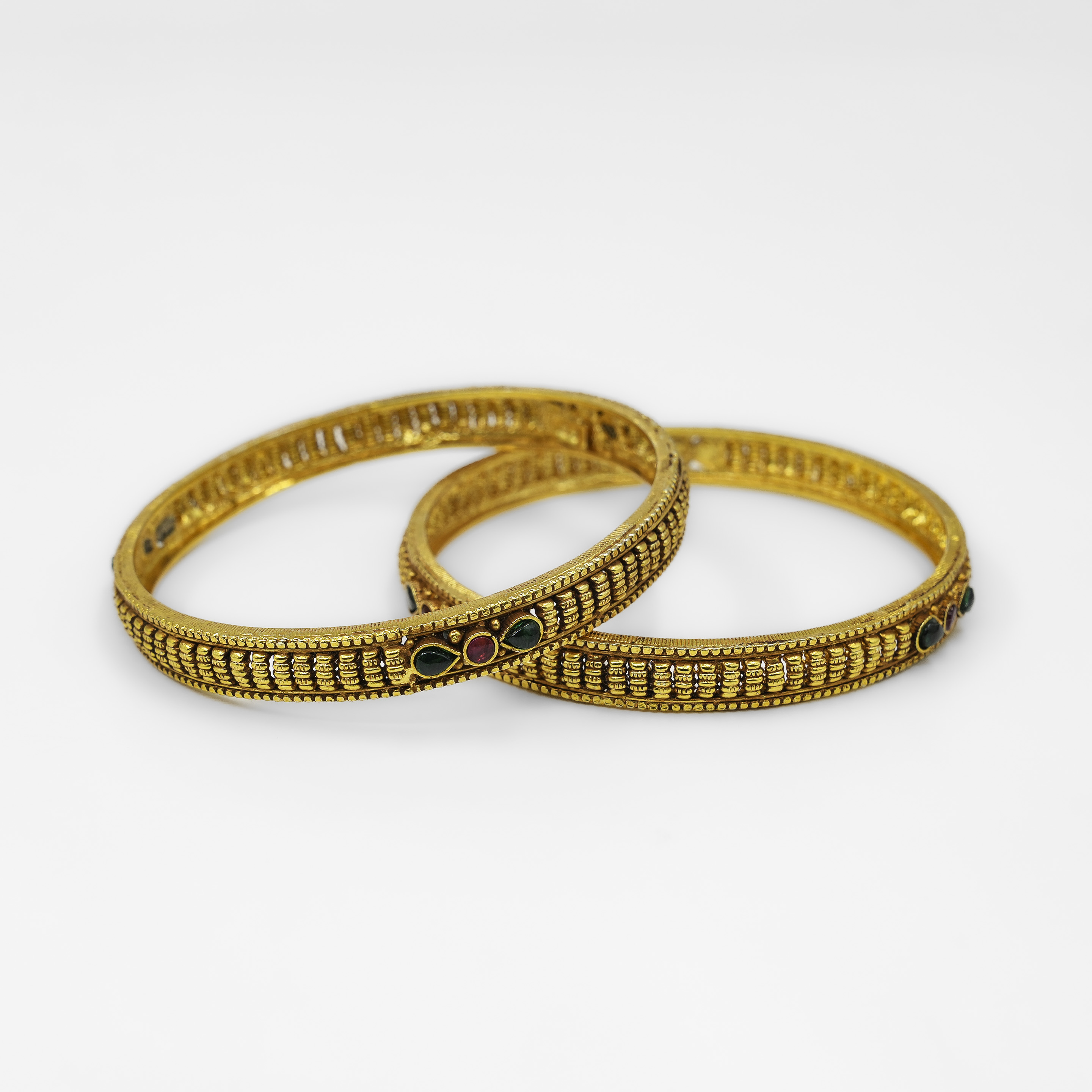 Gold Polished Silver Bangle Bracelet