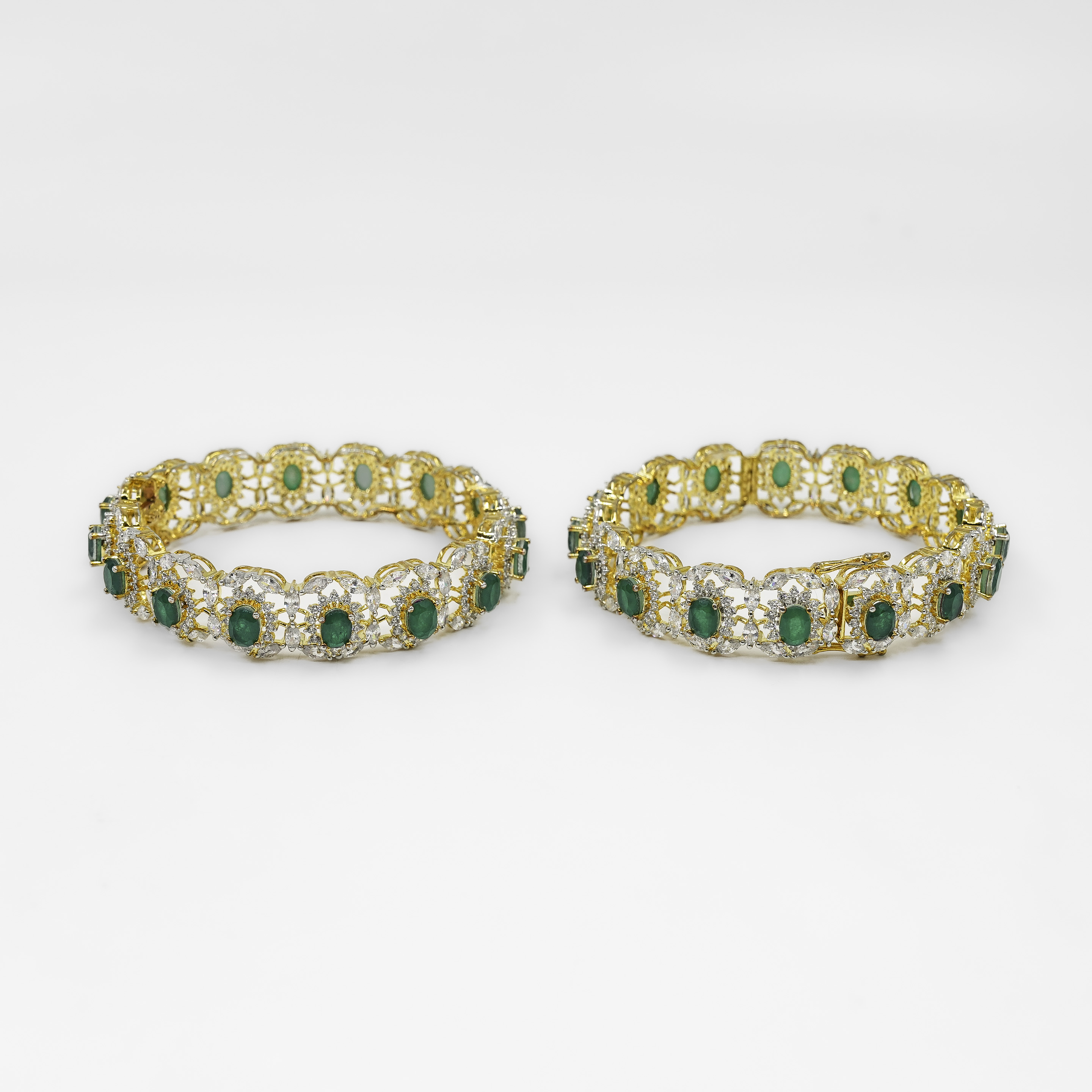 Raag Silver Jewellery - Emerald Silver Bangle