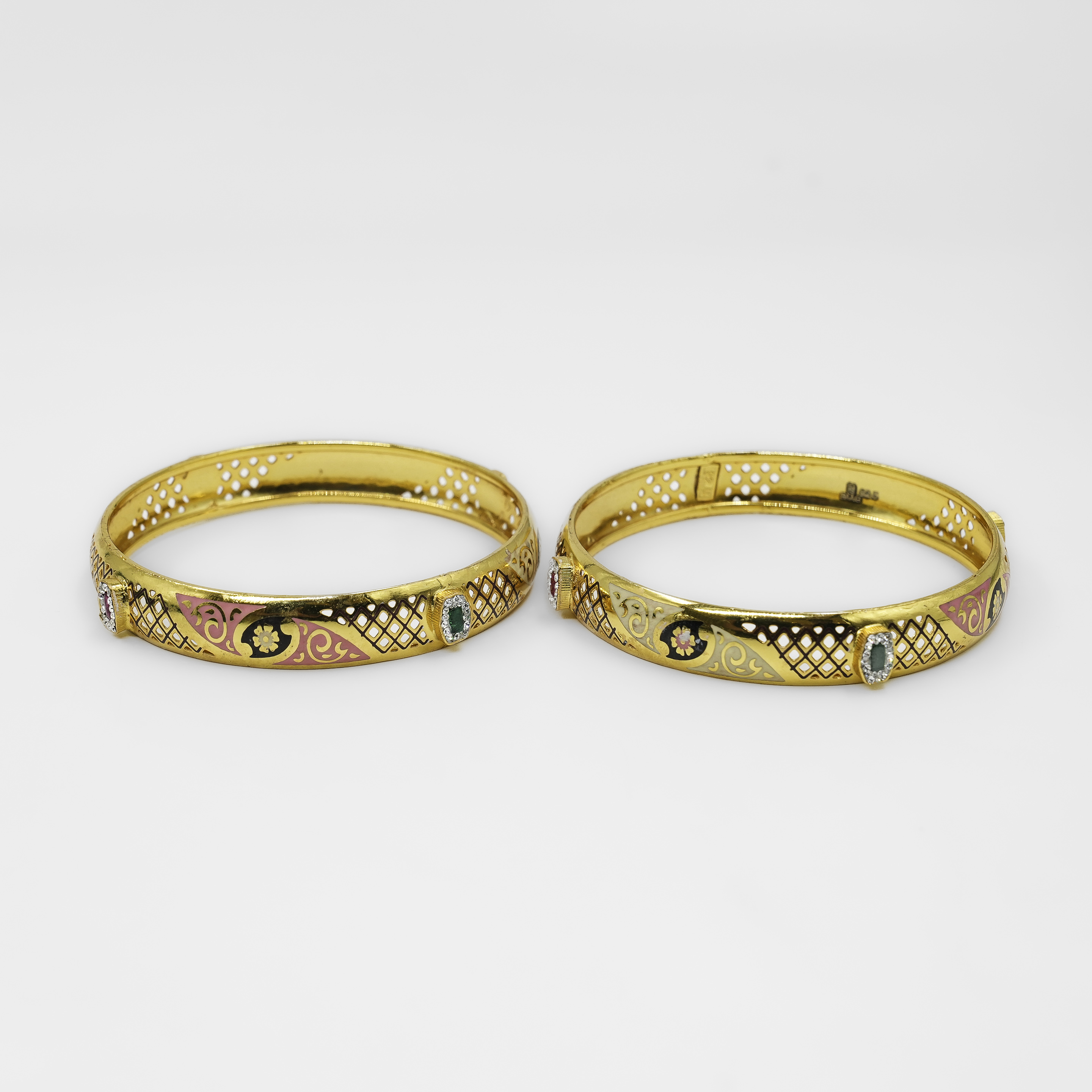 Raag Silver Jewellery - Gold Polished Silver Bangle