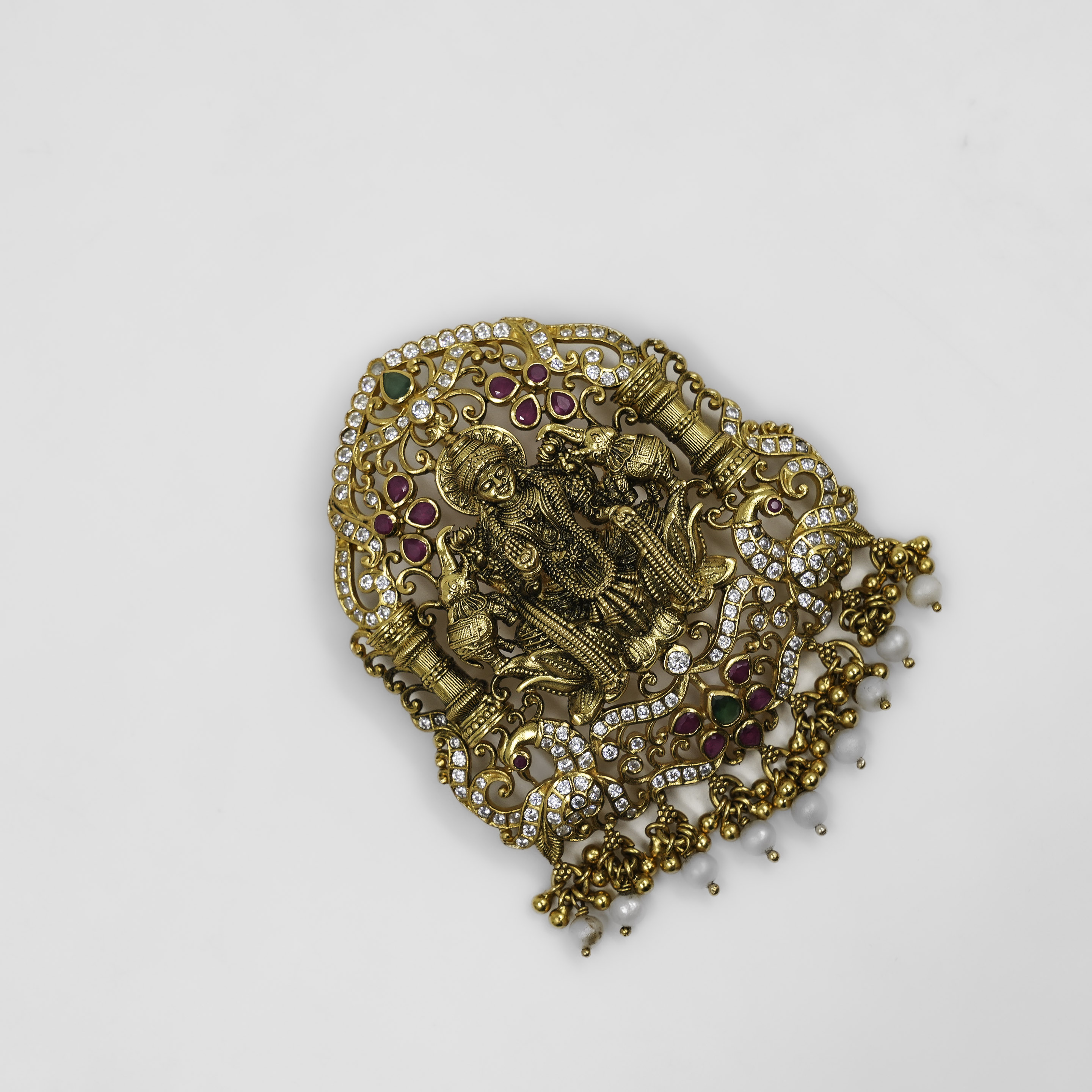 Gold Polished Silver Pendant