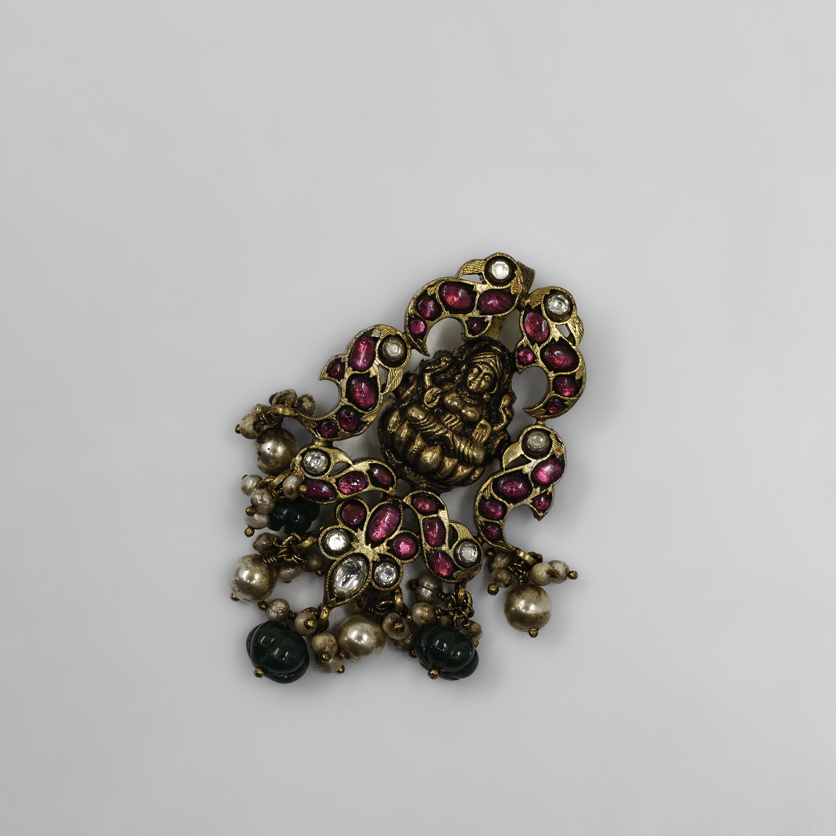 Gold Polished Silver Brooch