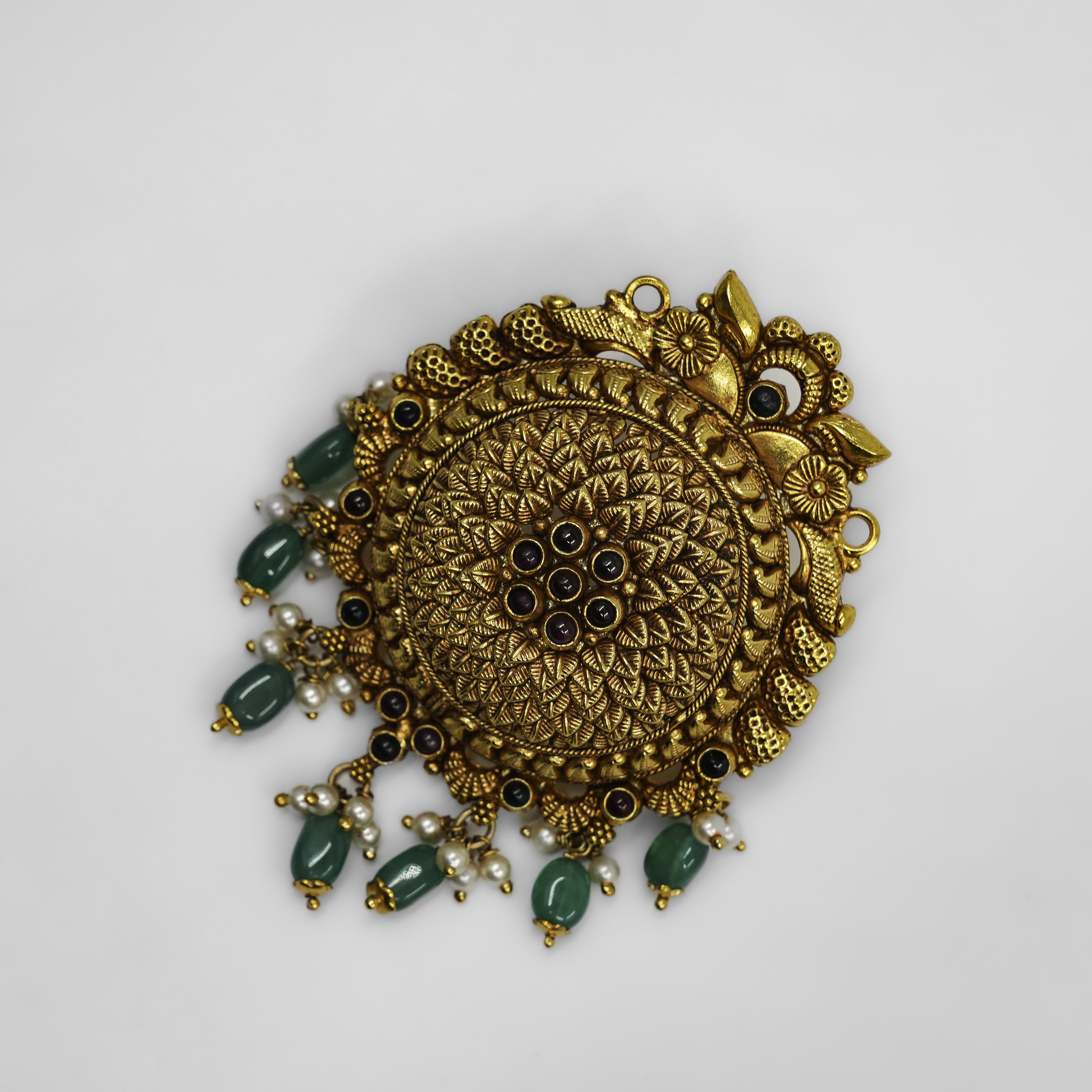 Gold Polished Silver Pendant