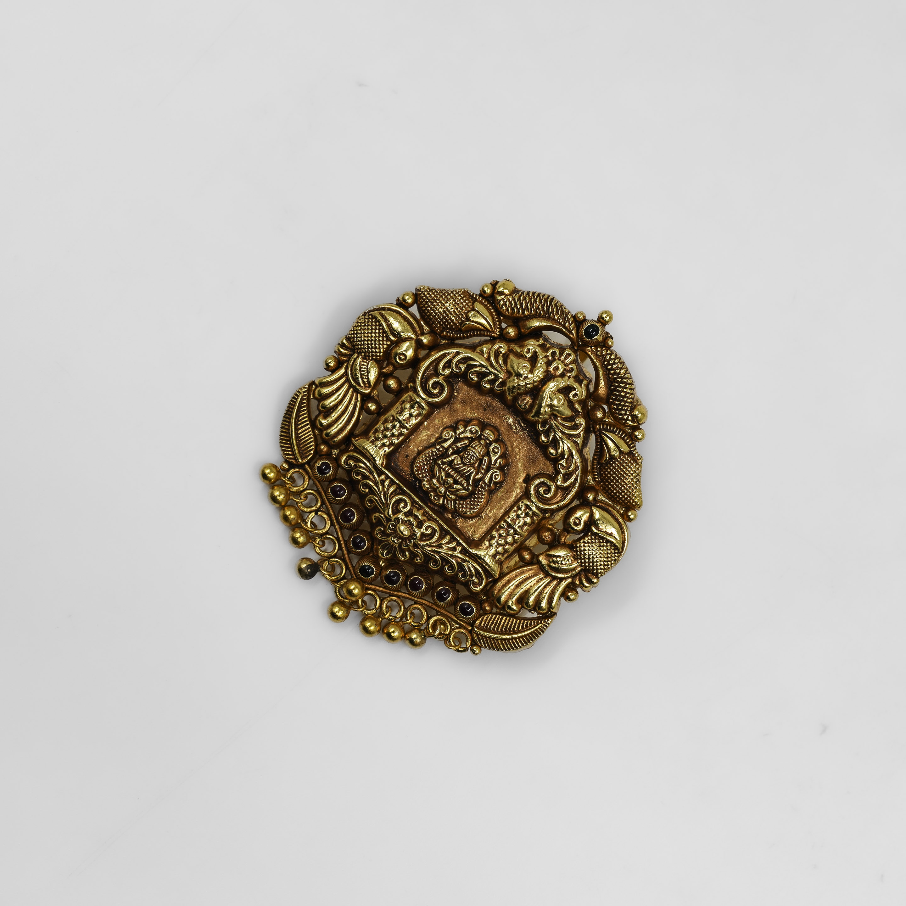 Gold Polished Silver Pendant