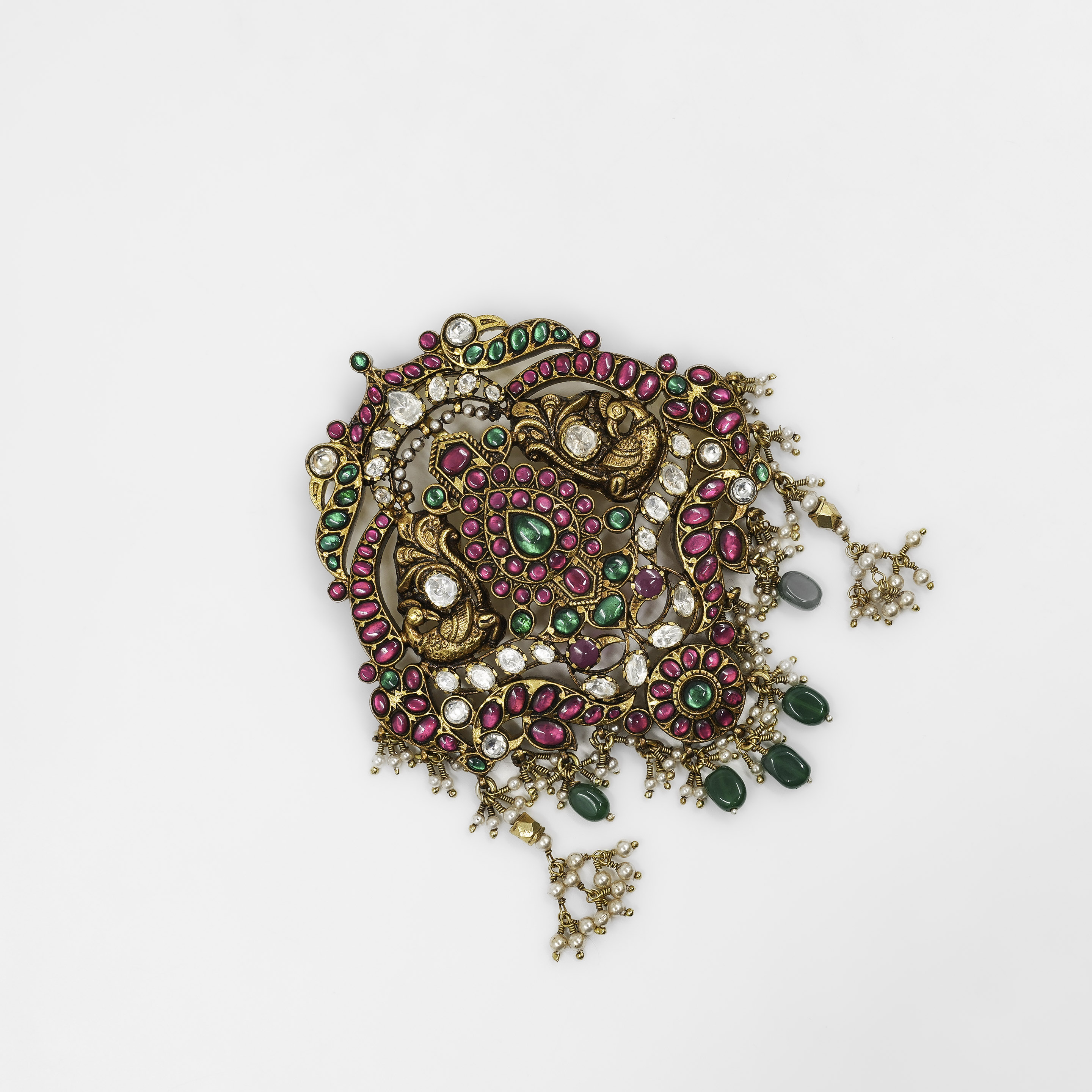 Gold Polished Silver Ganesha Pendant