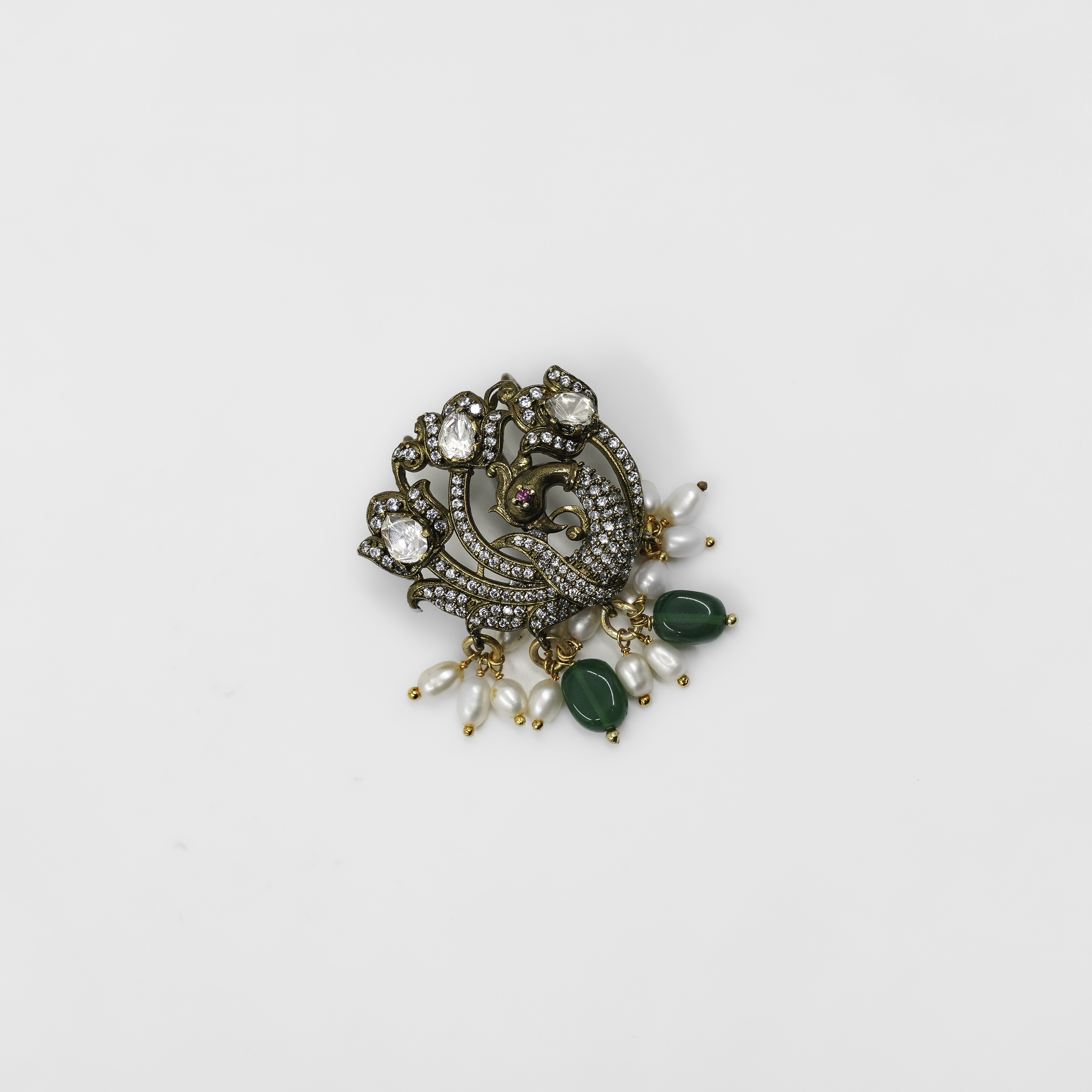 Silver Stone Brooch