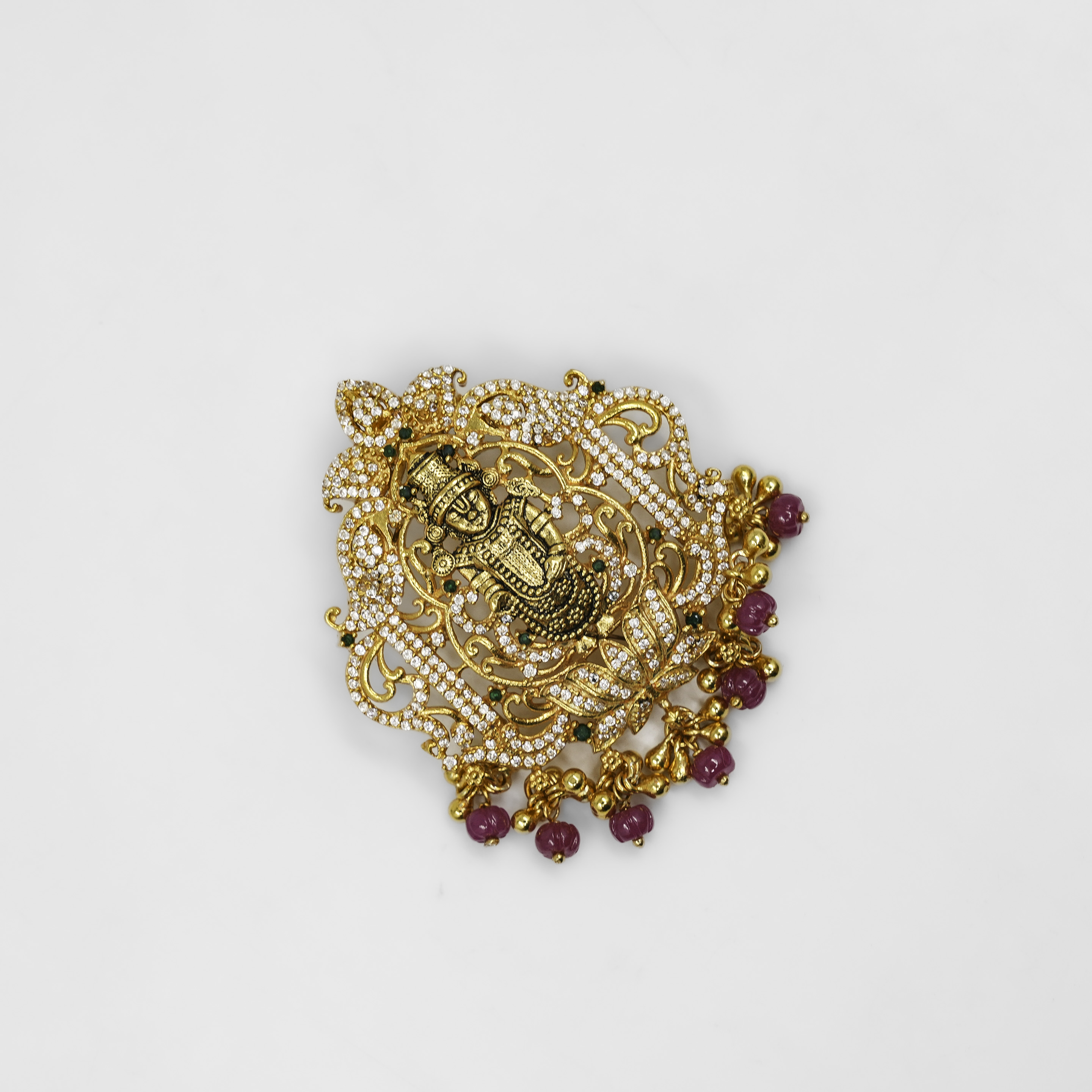 Gold Polished Silver Goddess Pendant