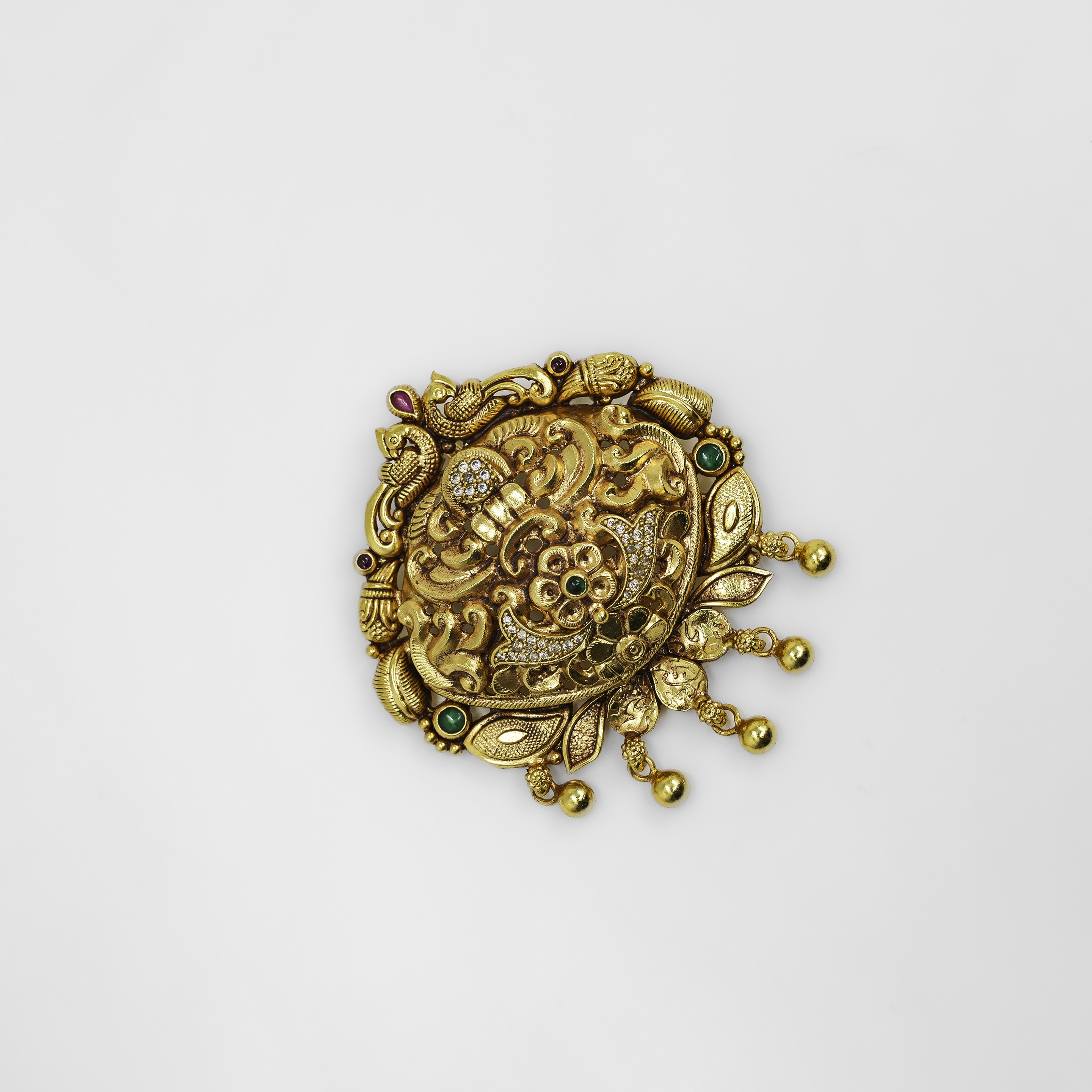 Gold Polished Silver Pendant