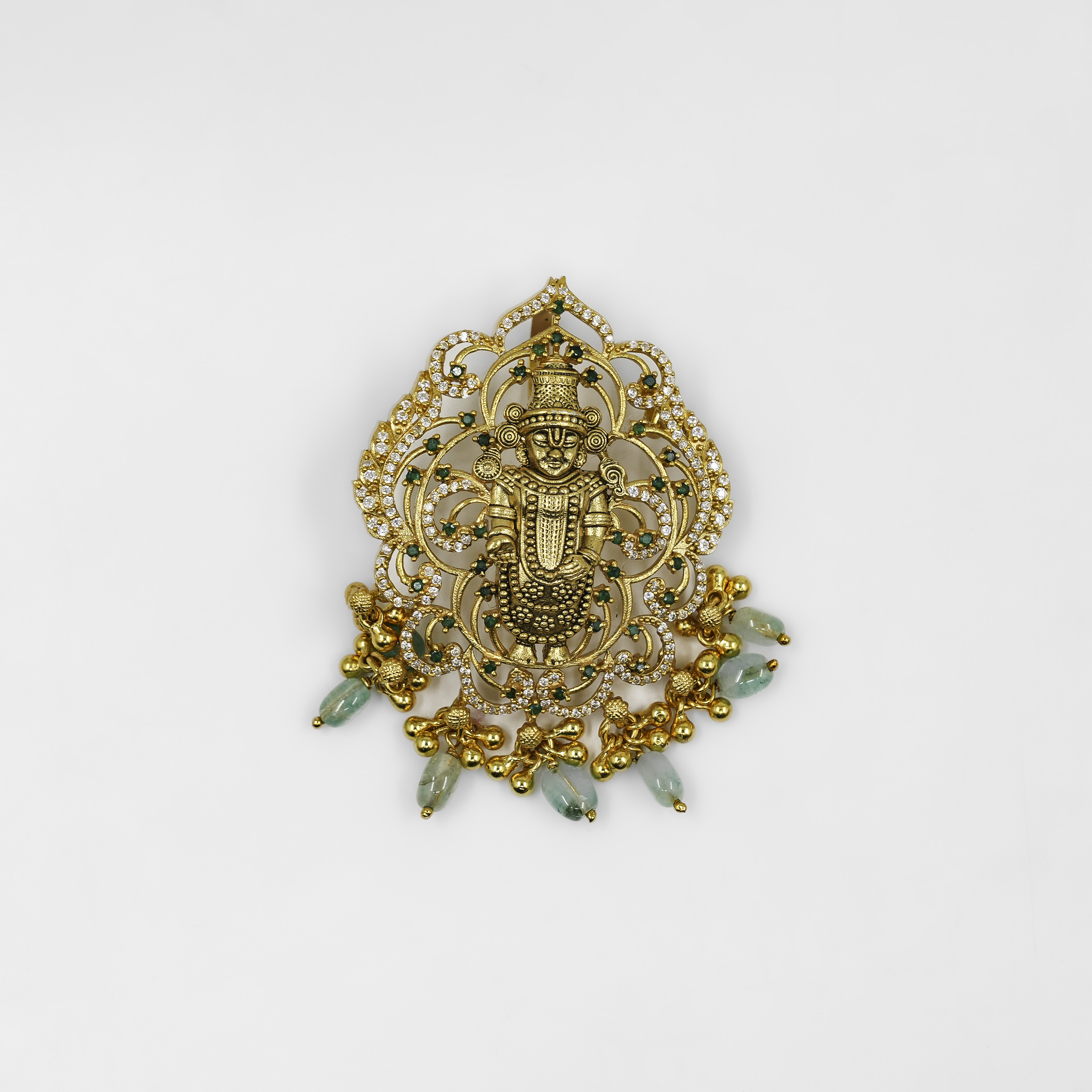 Raag Silver Jewellery - Gold Polished Silver Lakshmi Pendant