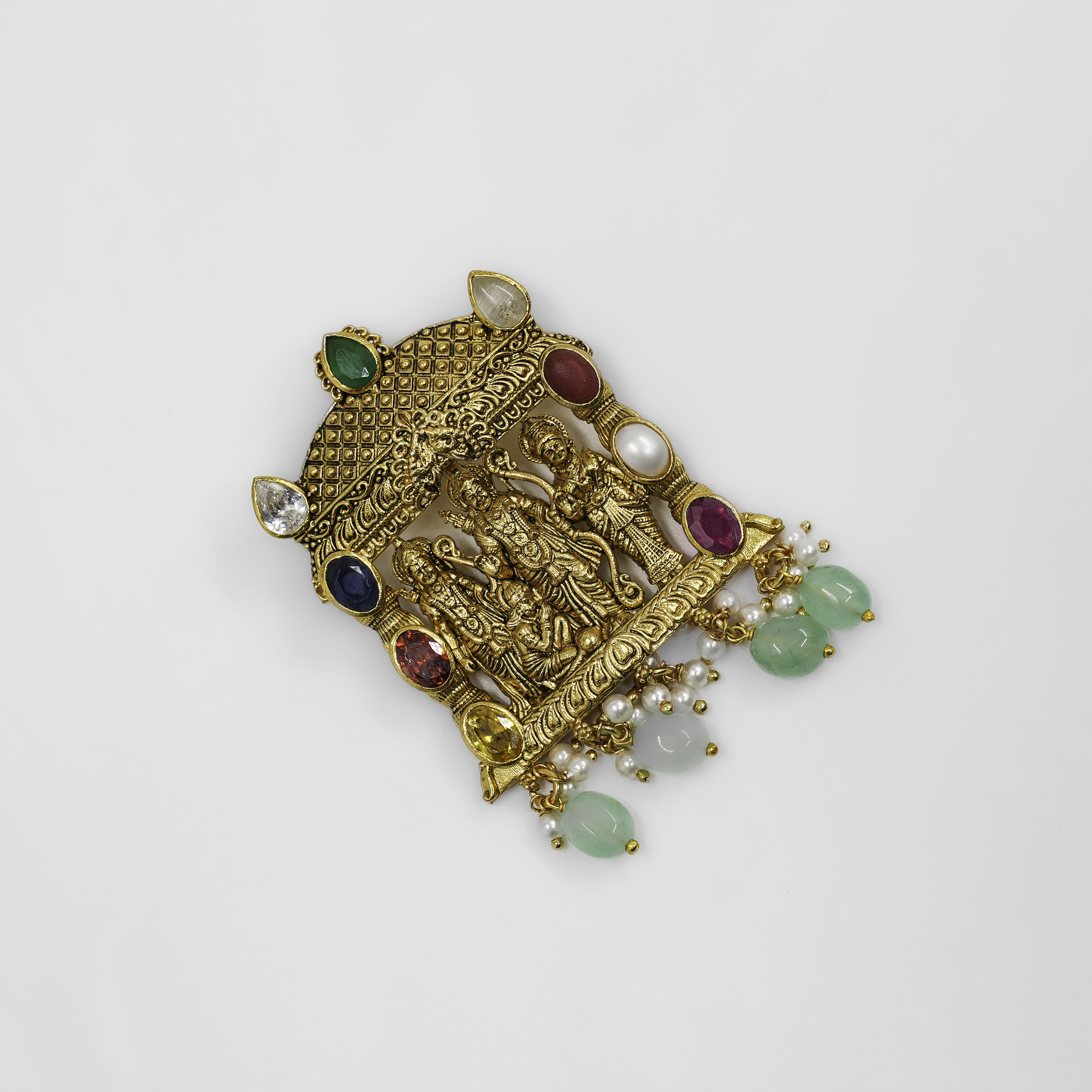 Gold Polished Silver Pendant