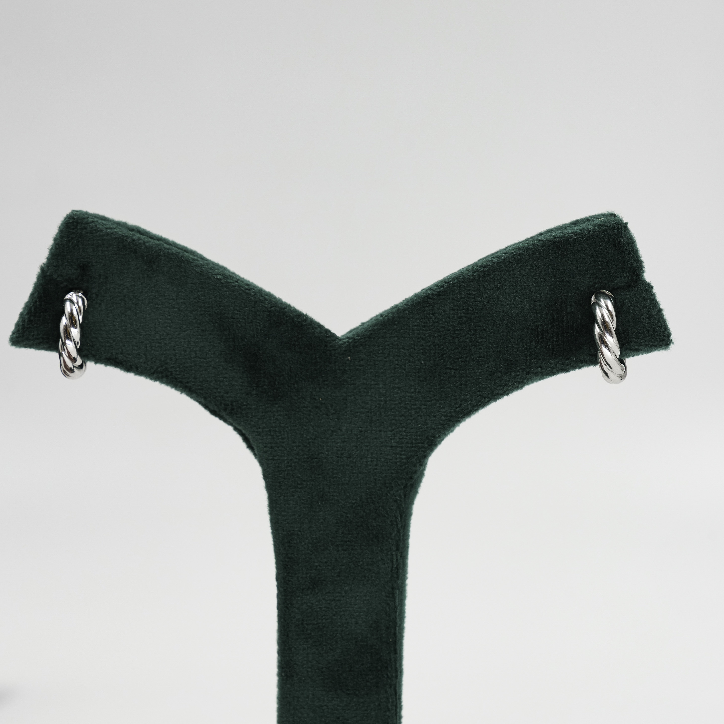 Gold Polished Silver Hoop Earrings