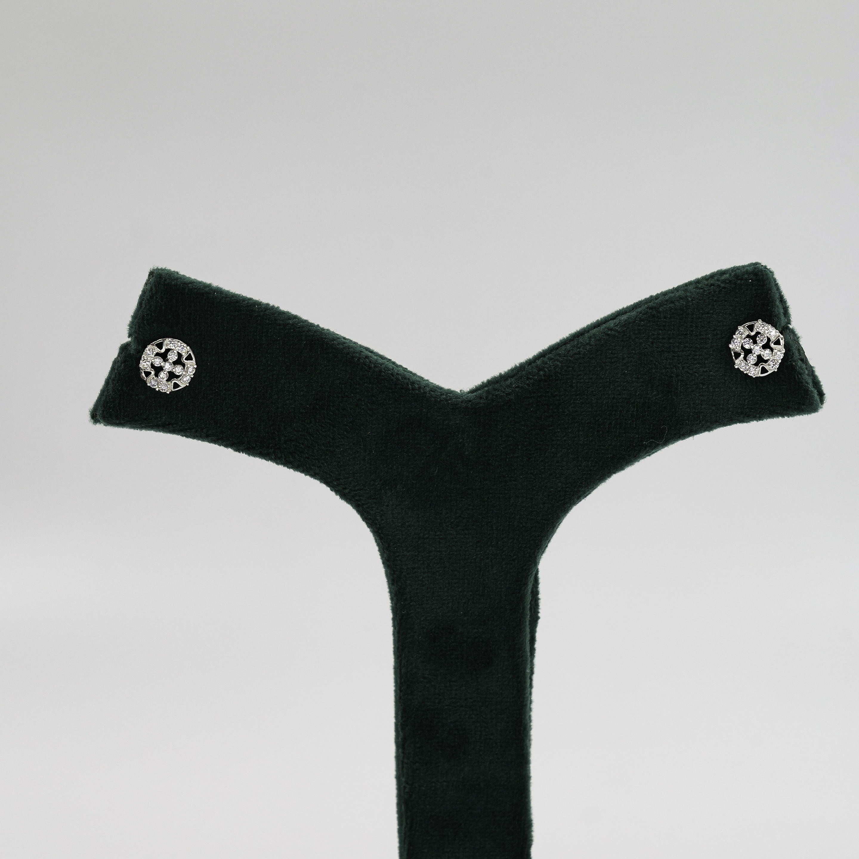 Silver Floral Earrings