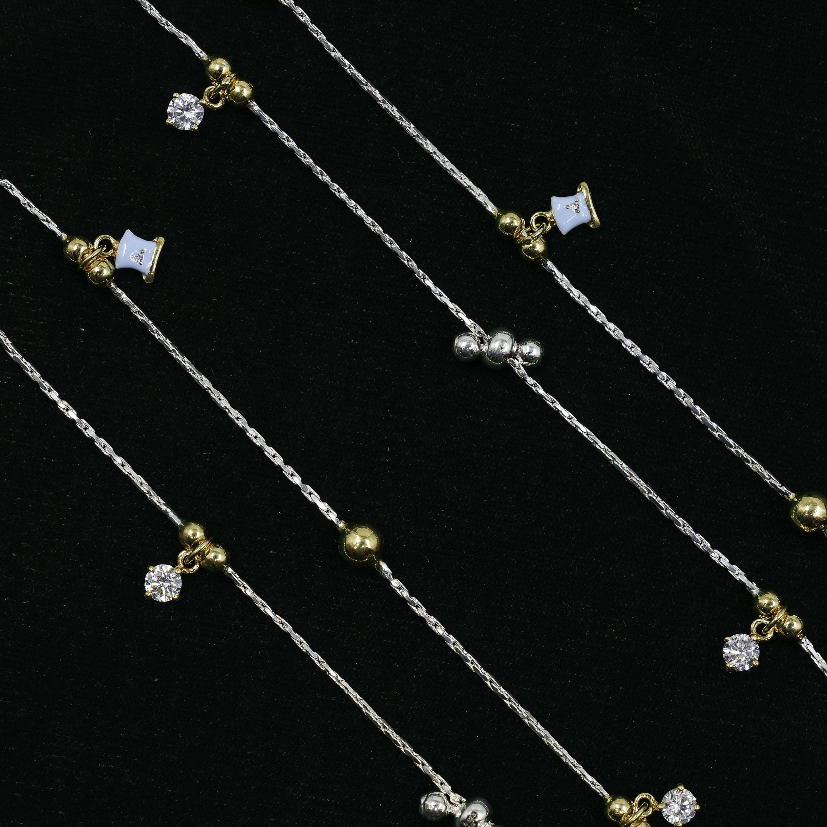 Raag Silver Jewellery - Silver Charm Anklets