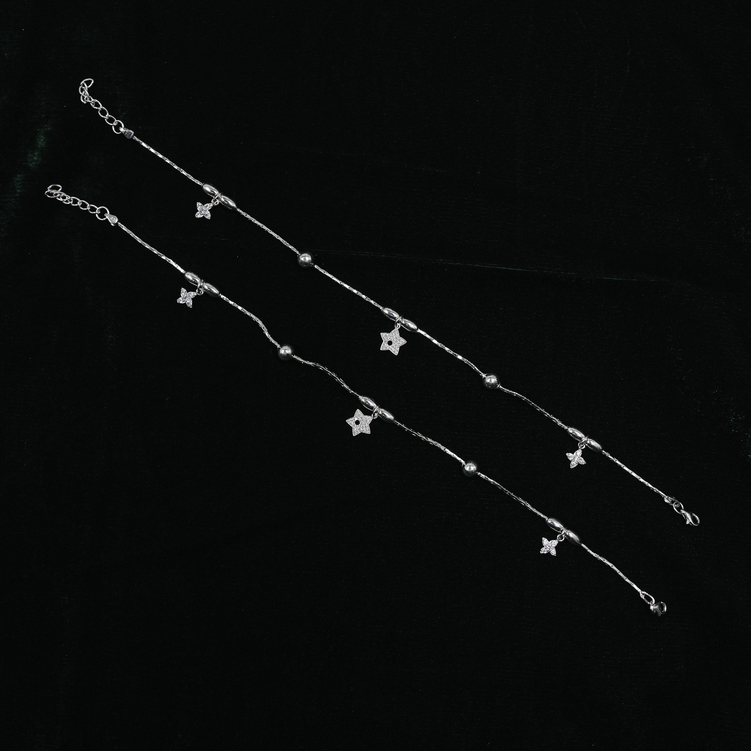 Silver Star Anklet