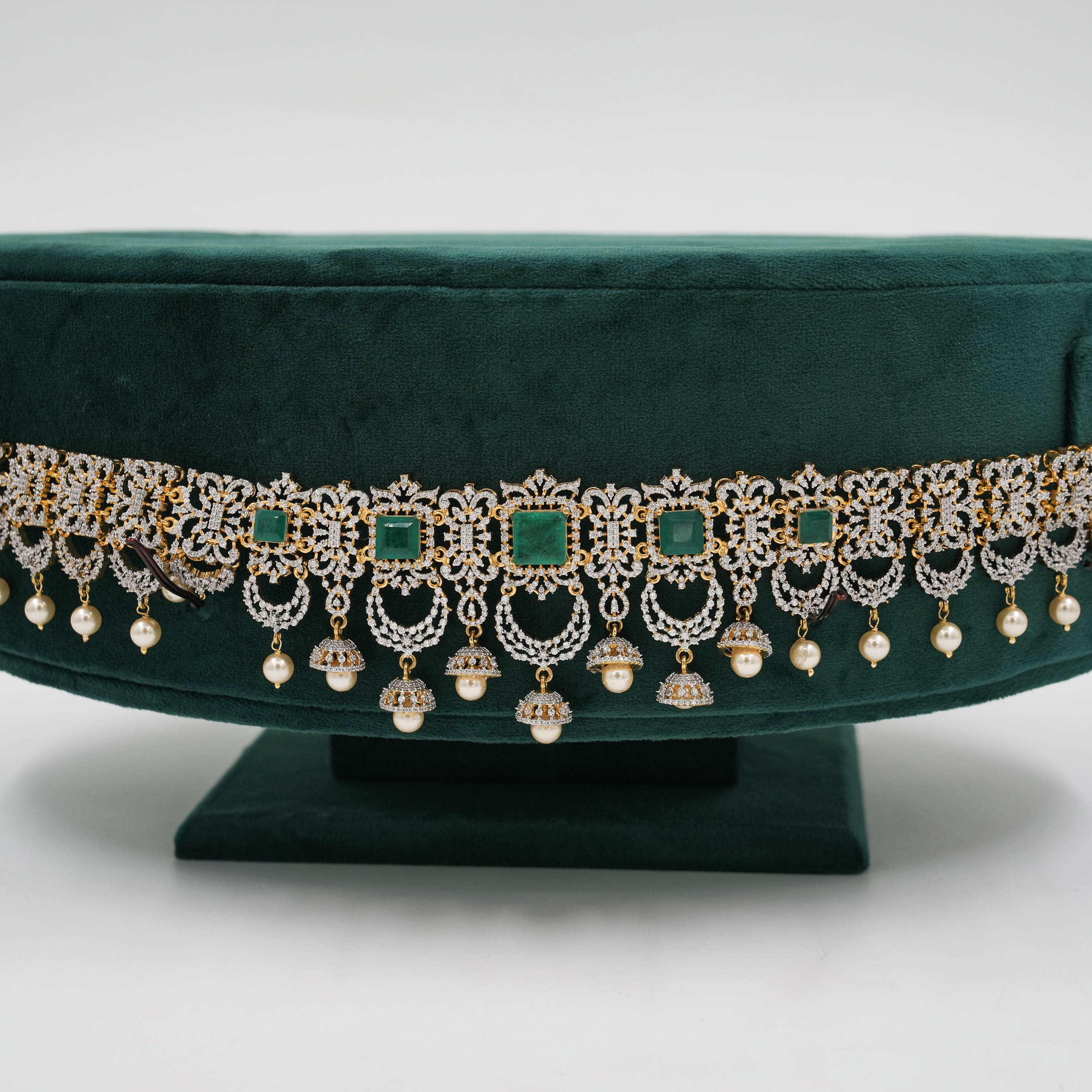 Raag Silver Jewellery - Emerald Silver Belt