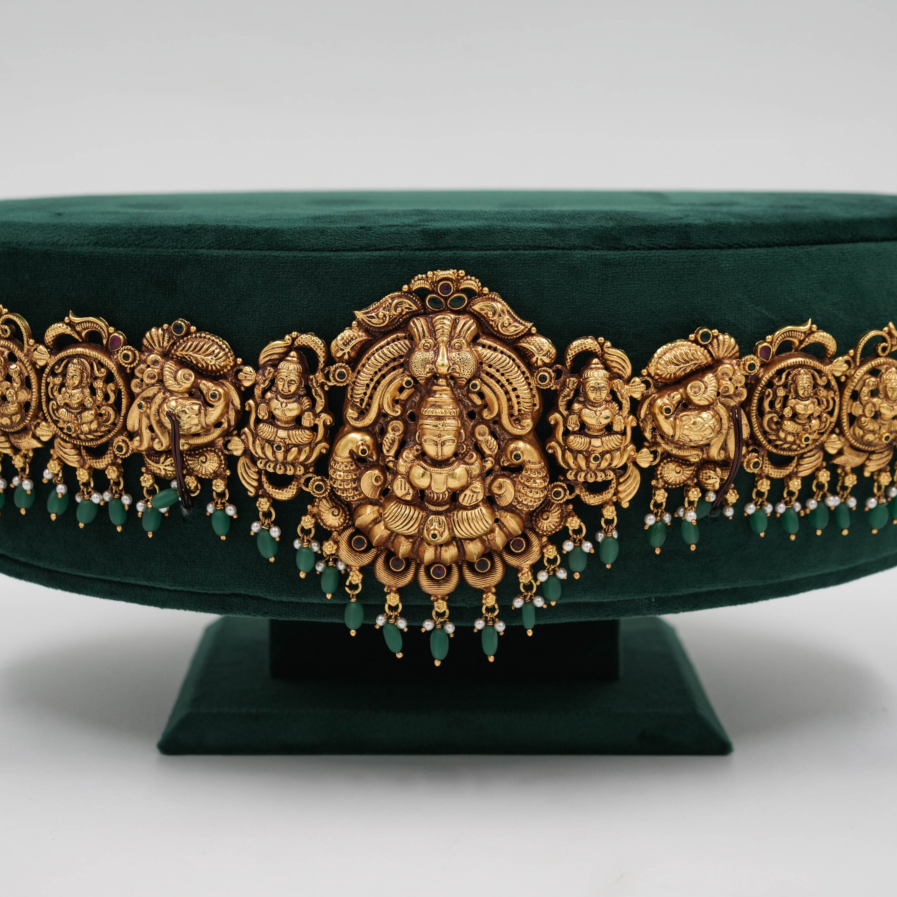 Raag Silver Jewellery - Gold Polished Silver Lakshmi Belt