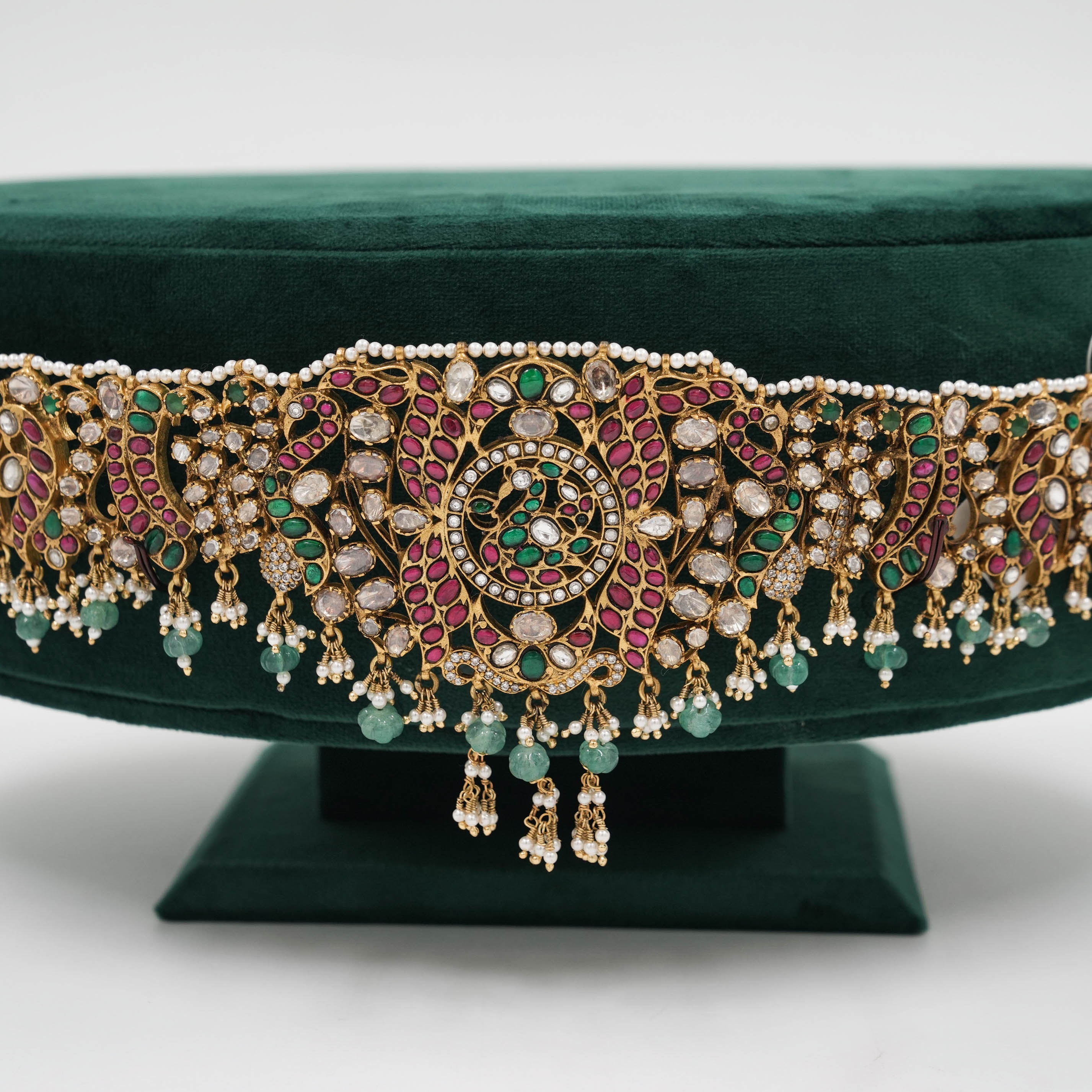 Raag Silver Jewellery - Silver Kundan Vaddanam