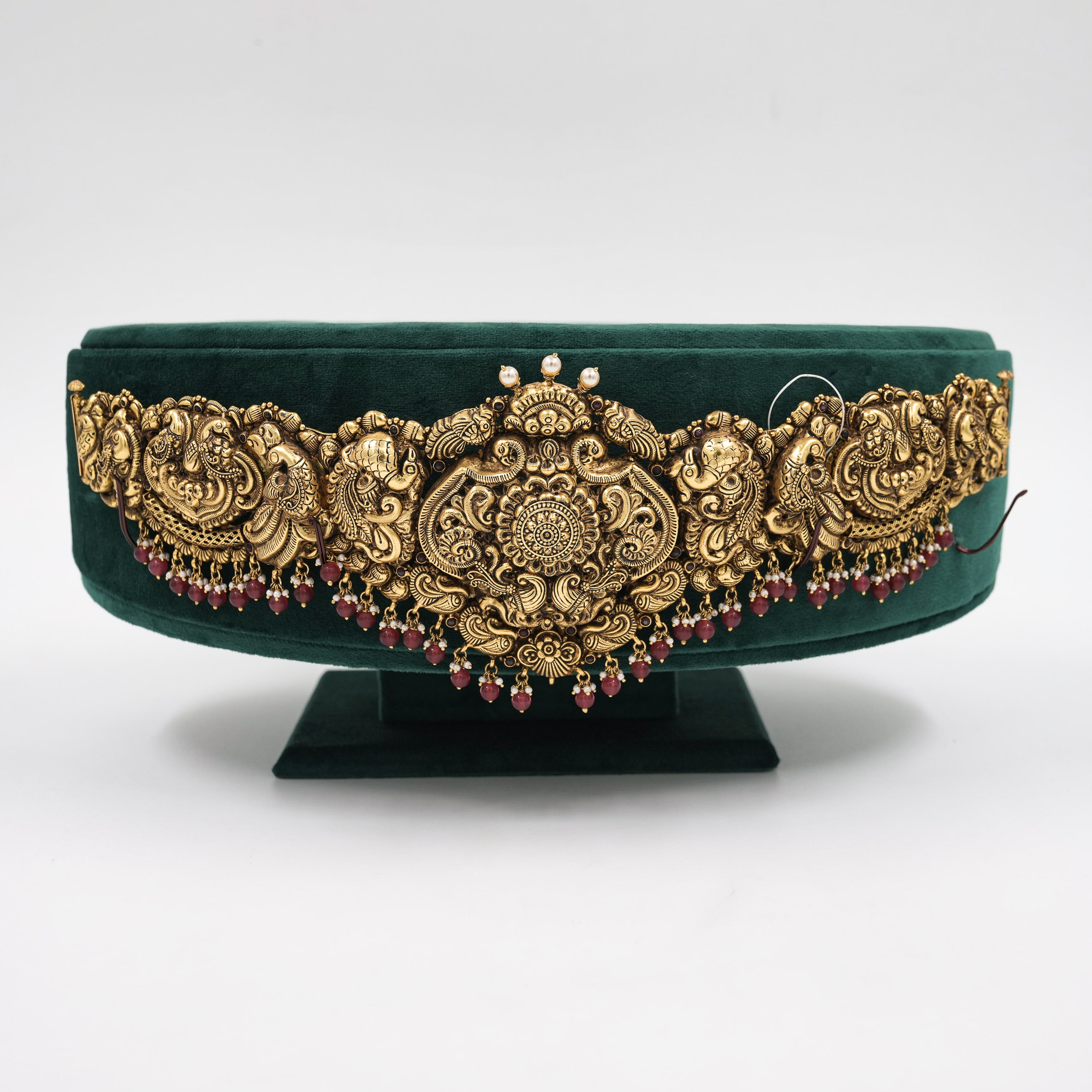 Raag Silver Jewellery - Gold Polished Temple Belt
