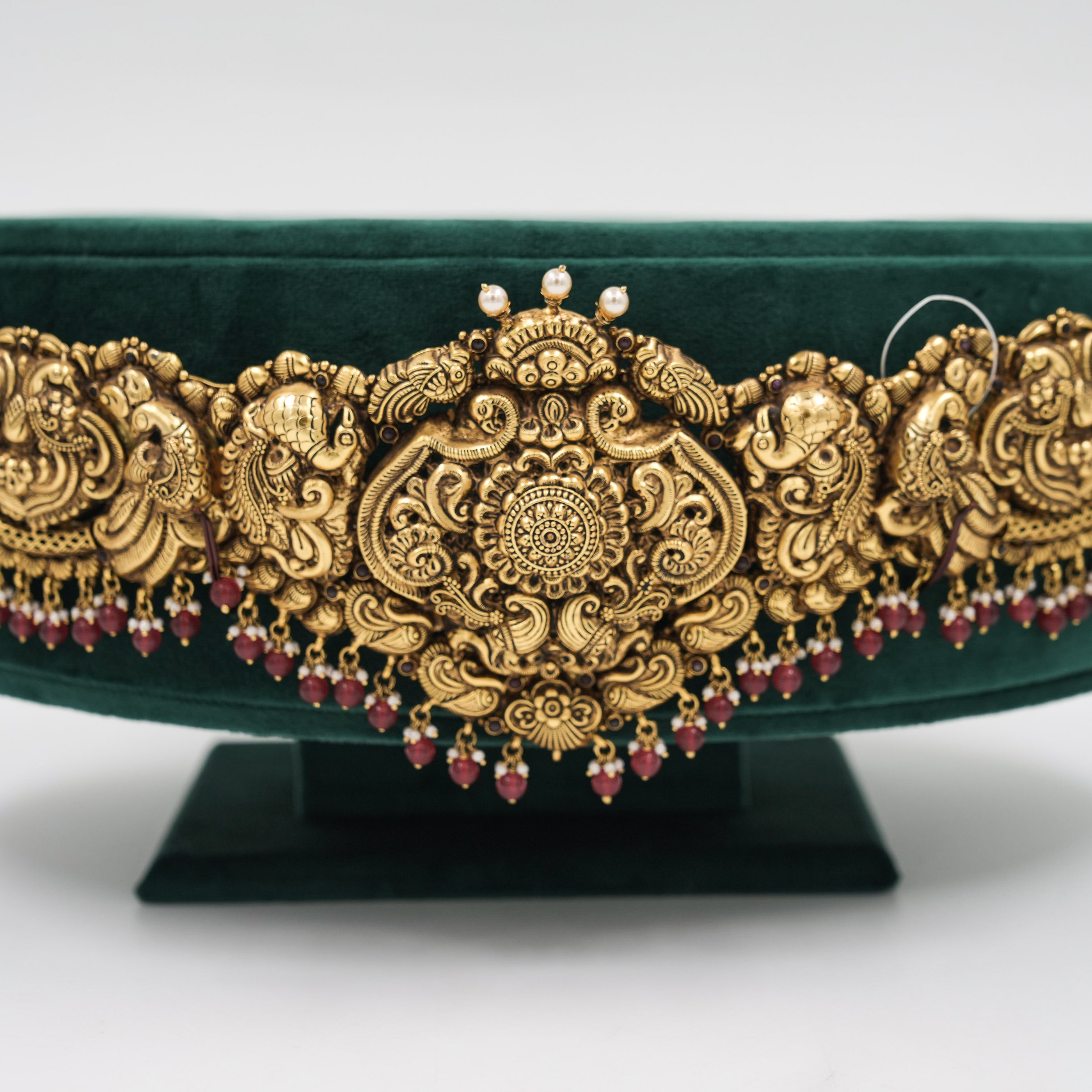 Raag Silver Jewellery - Gold Polished Temple Belt