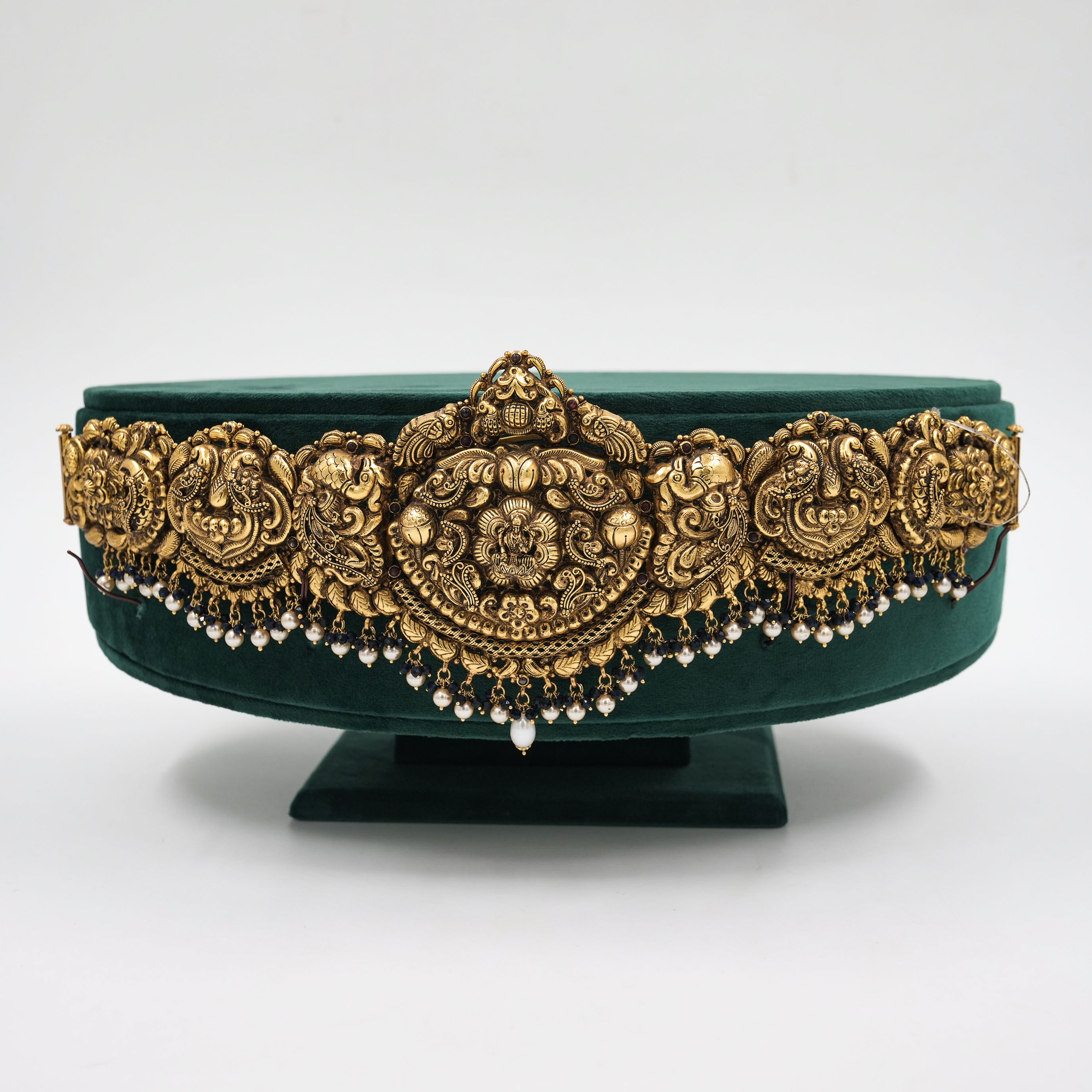 Raag Silver Jewellery - Gold Polished Temple Belt