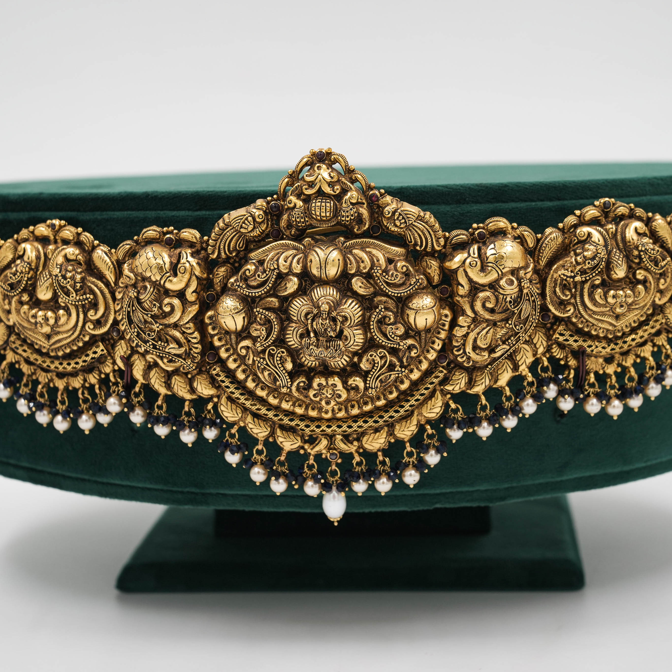 Raag Silver Jewellery - Gold Polished Temple Belt