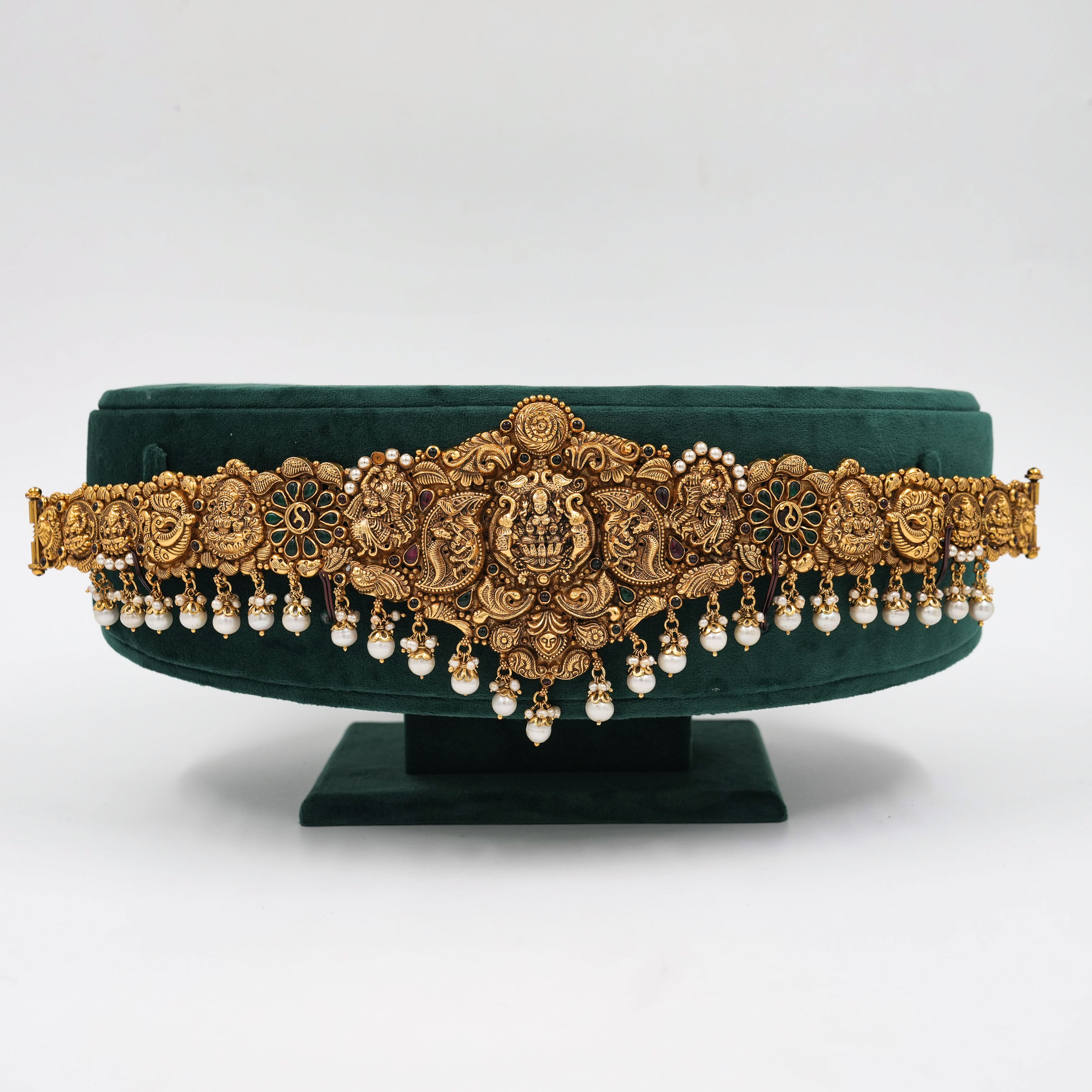 Raag Silver Jewellery - Gold Polished Temple Belt