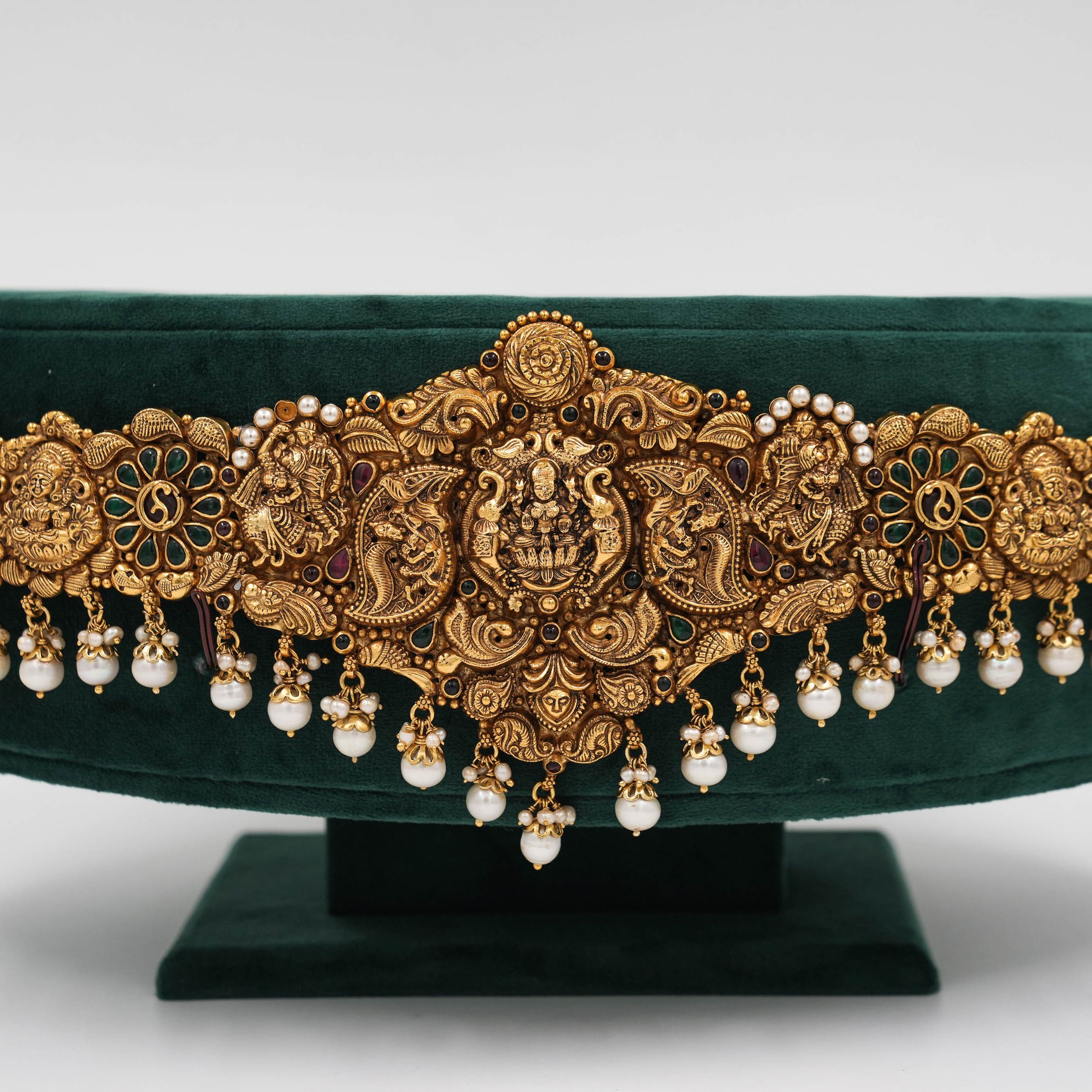 Raag Silver Jewellery - Gold Polished Temple Belt