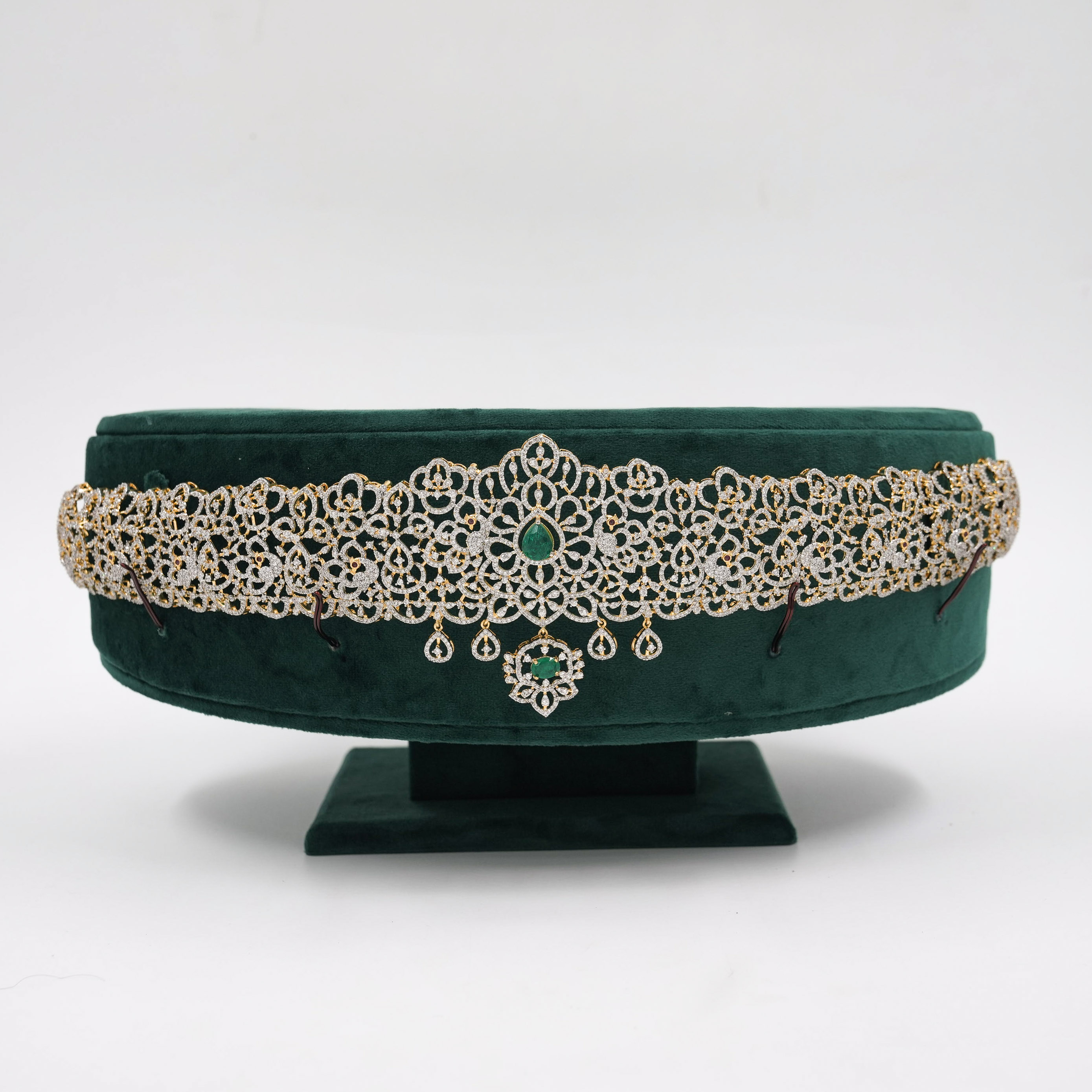 Raag Silver Jewellery - Emerald Silver Belt