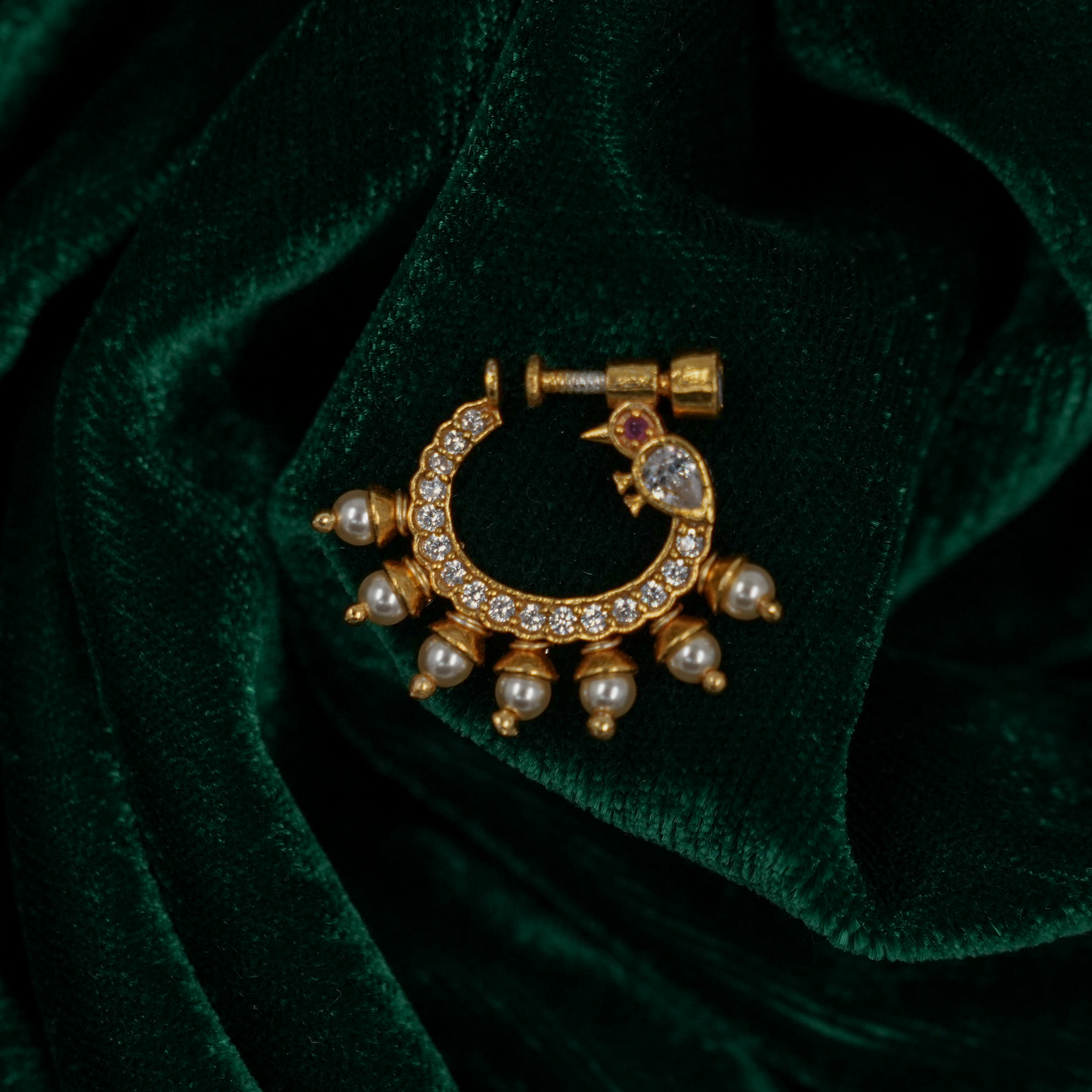 Raag Silver Jewellery - Gold Nose Ring