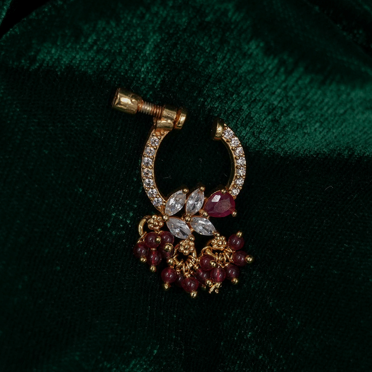 Raag Silver Jewellery - Gold Nose Ring