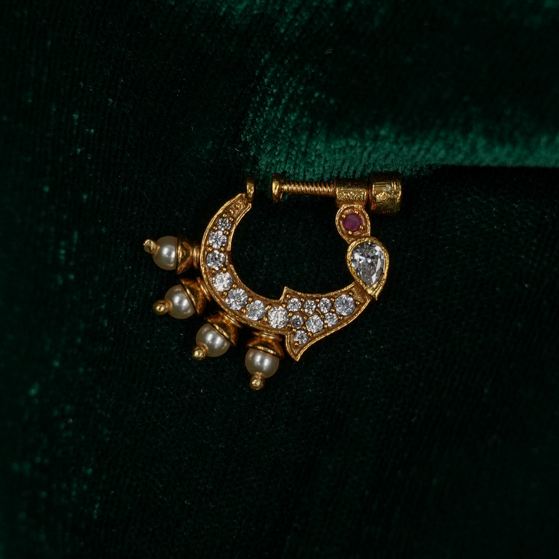 Raag Silver Jewellery - Gold Nose Ring