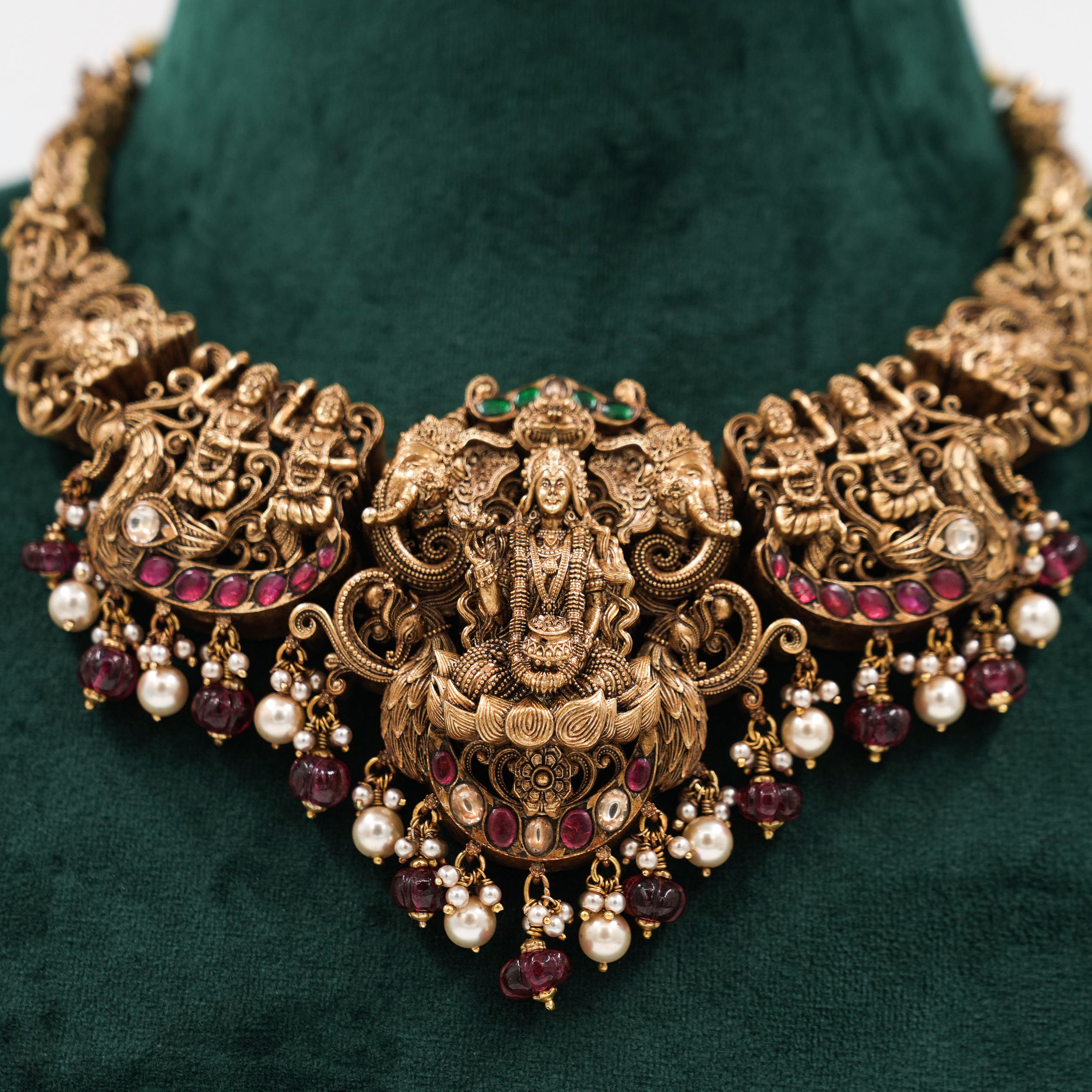 Raag Silver Jewellery - Gold Laxmi Necklace