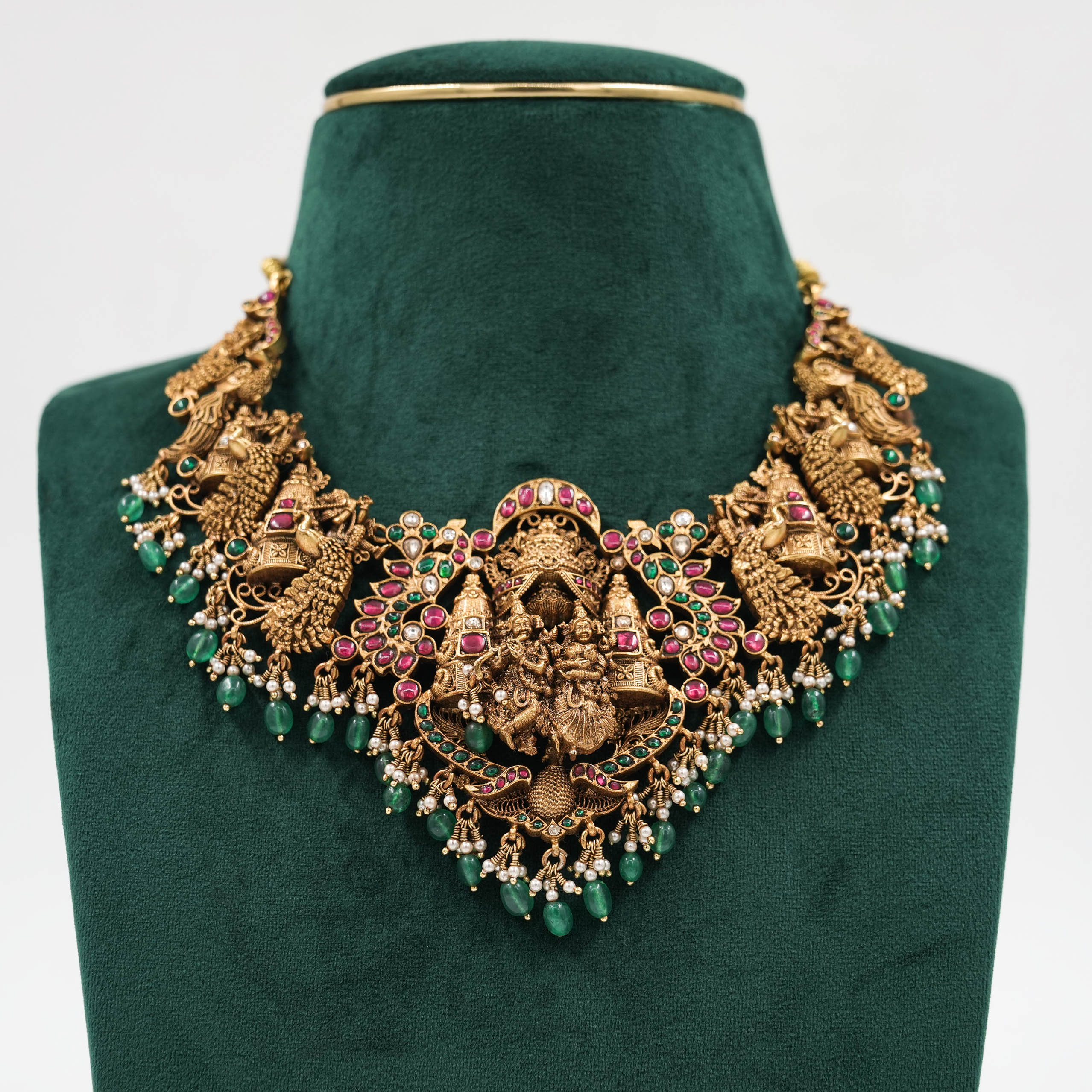 Raag Silver Jewellery - Gold Temple Necklace