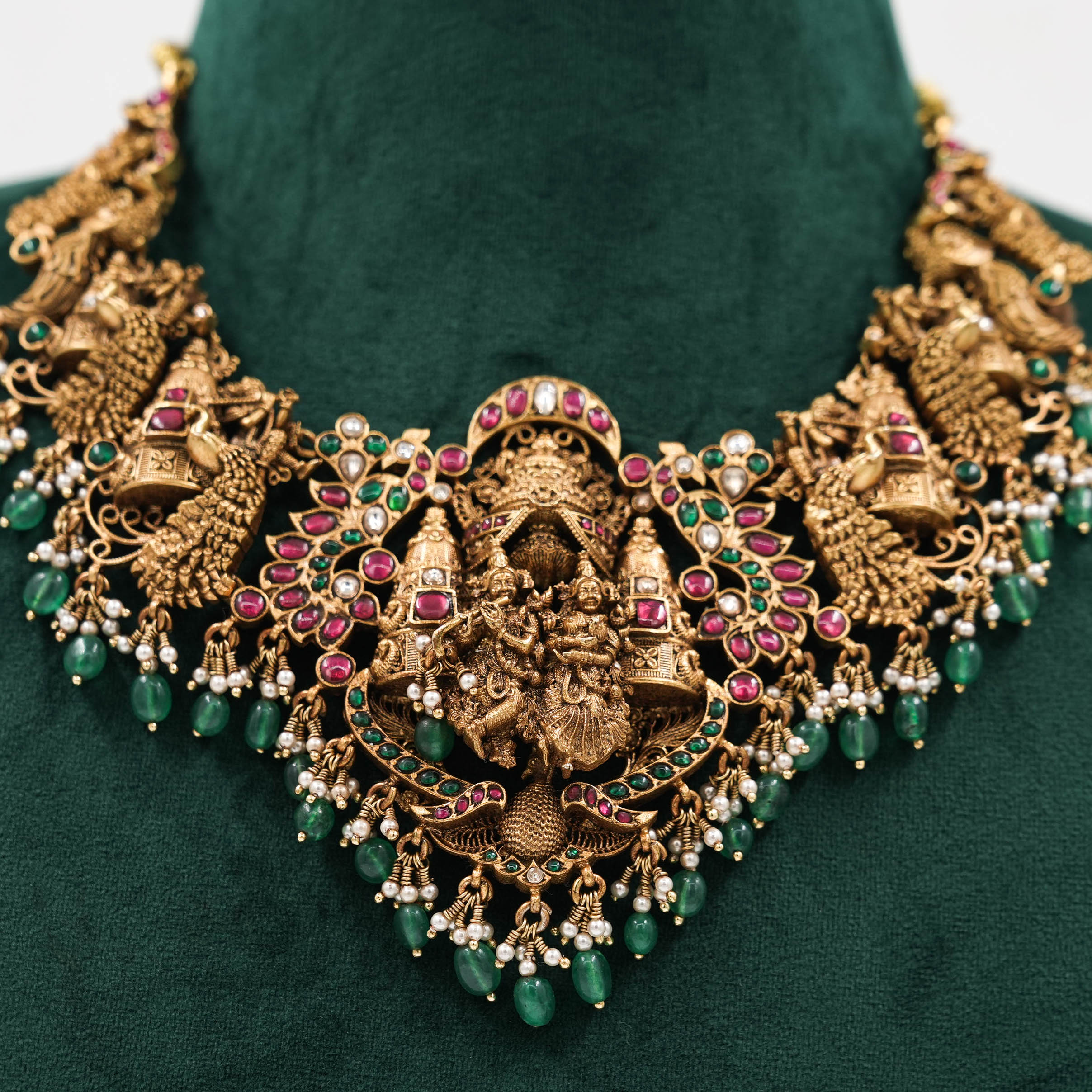 Raag Silver Jewellery - Gold Temple Necklace