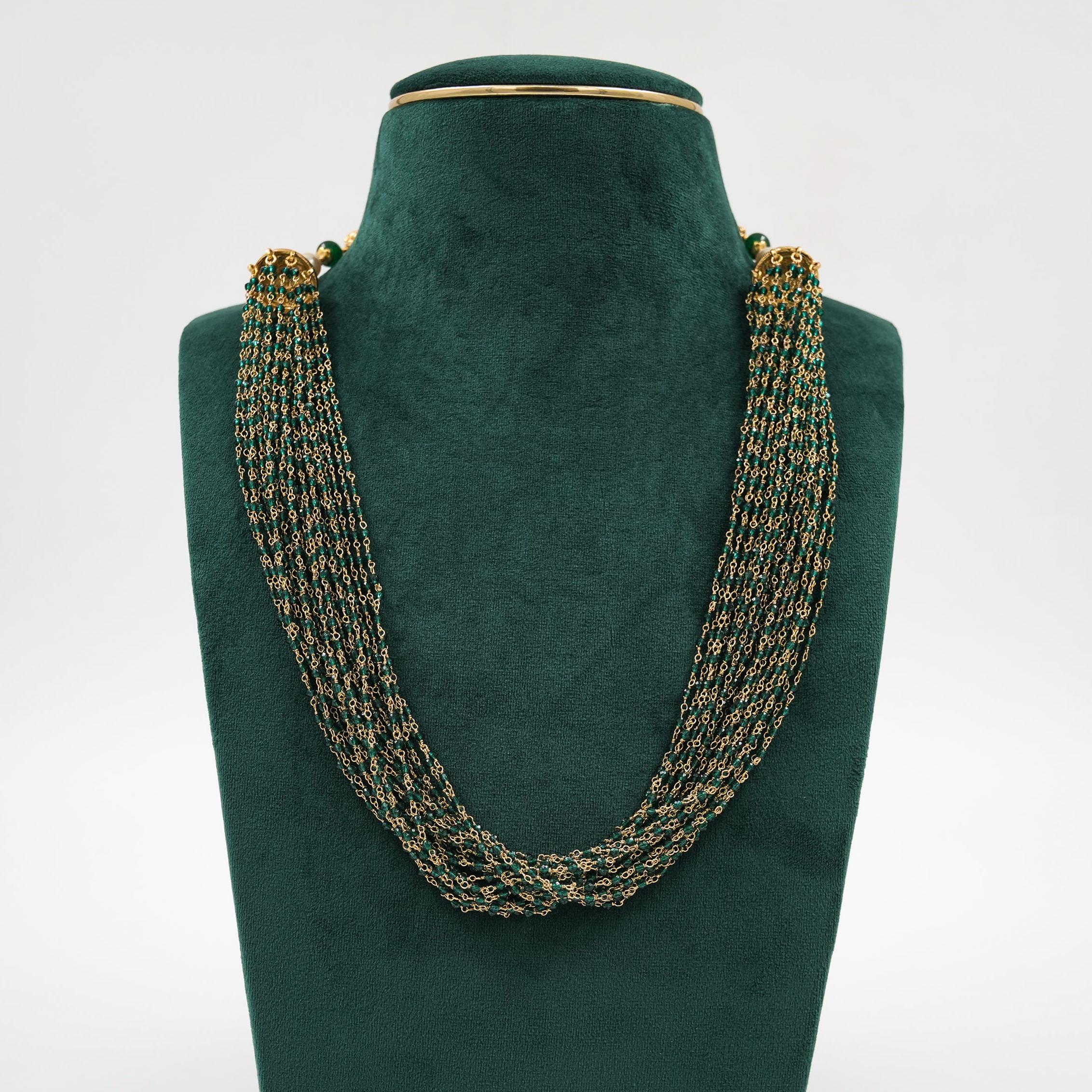 Raag Silver Jewellery - Green Beaded Necklace