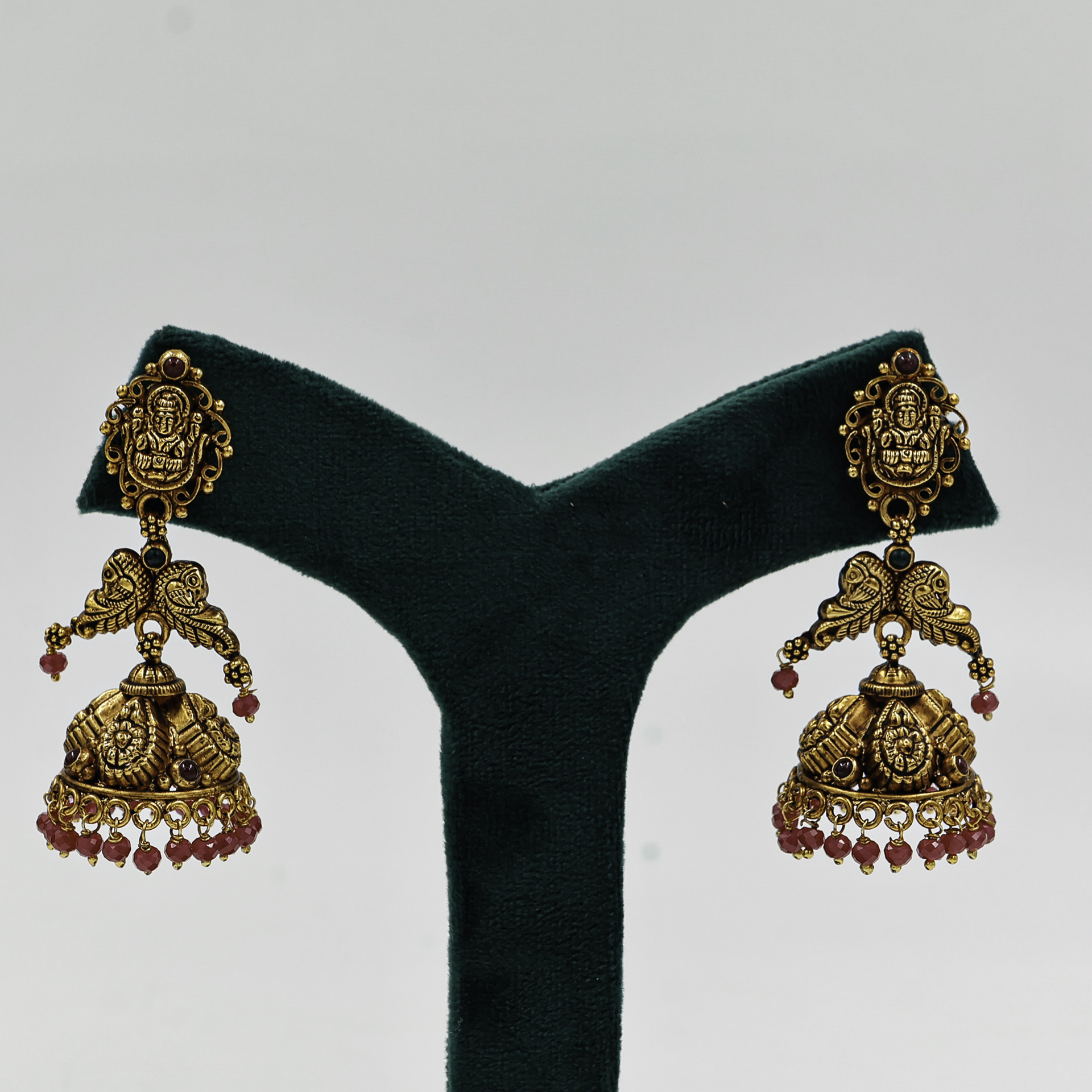 Gold Polished Silver Jhumka Earrings