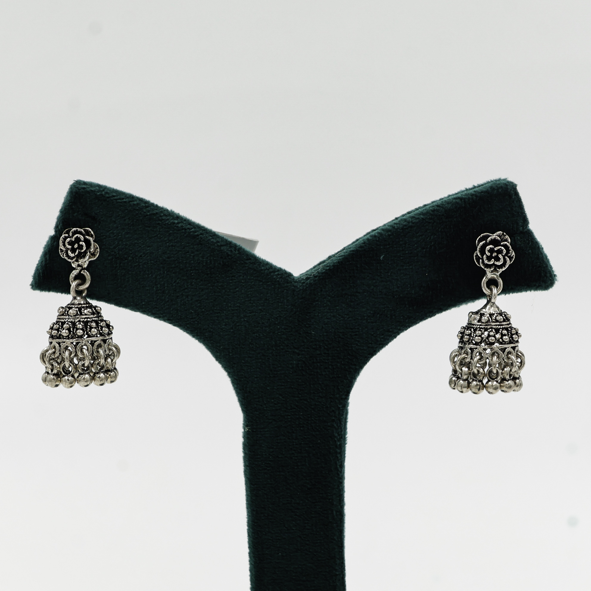 Silver Jhumka Earrings