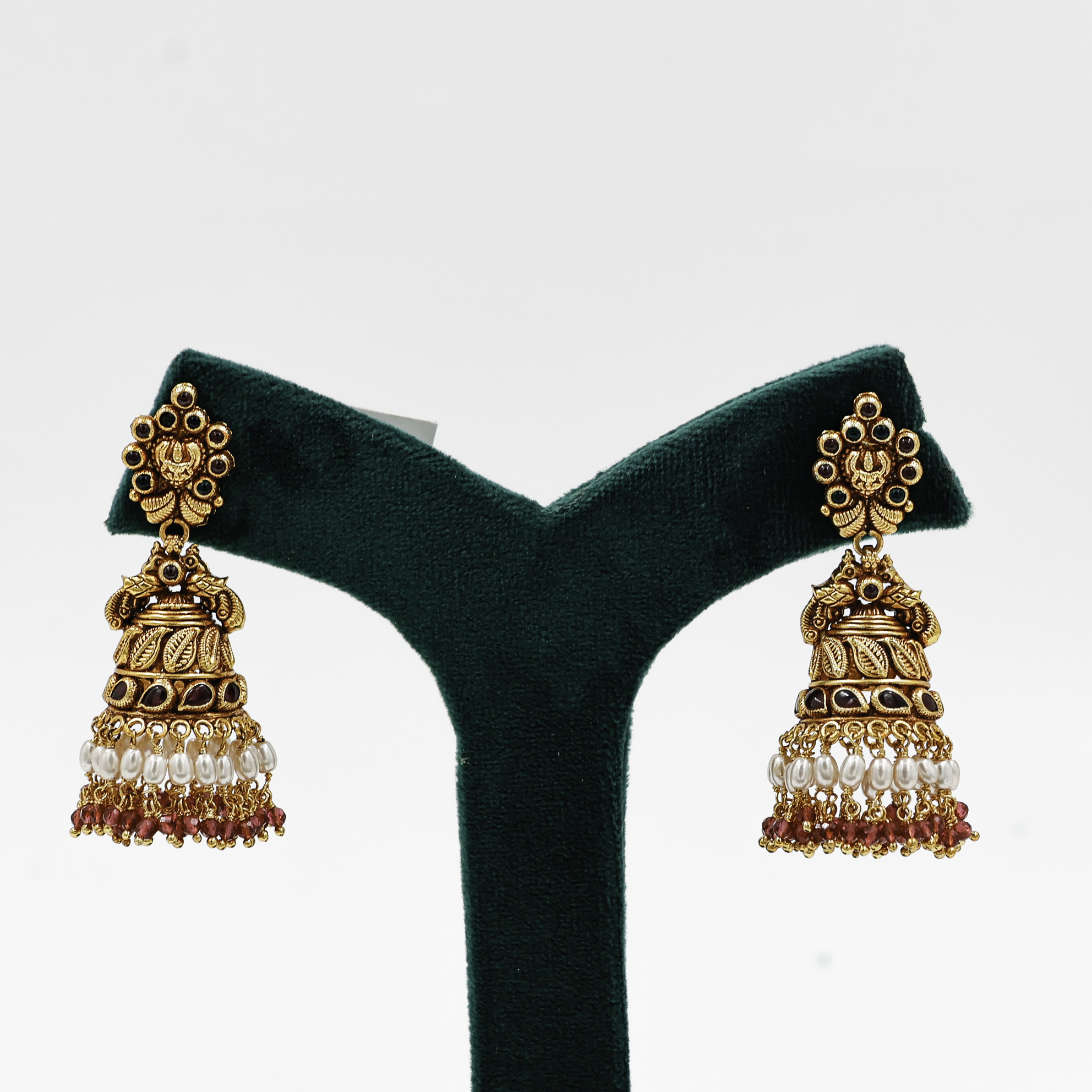 Gold Polished Silver Jhumka Earrings