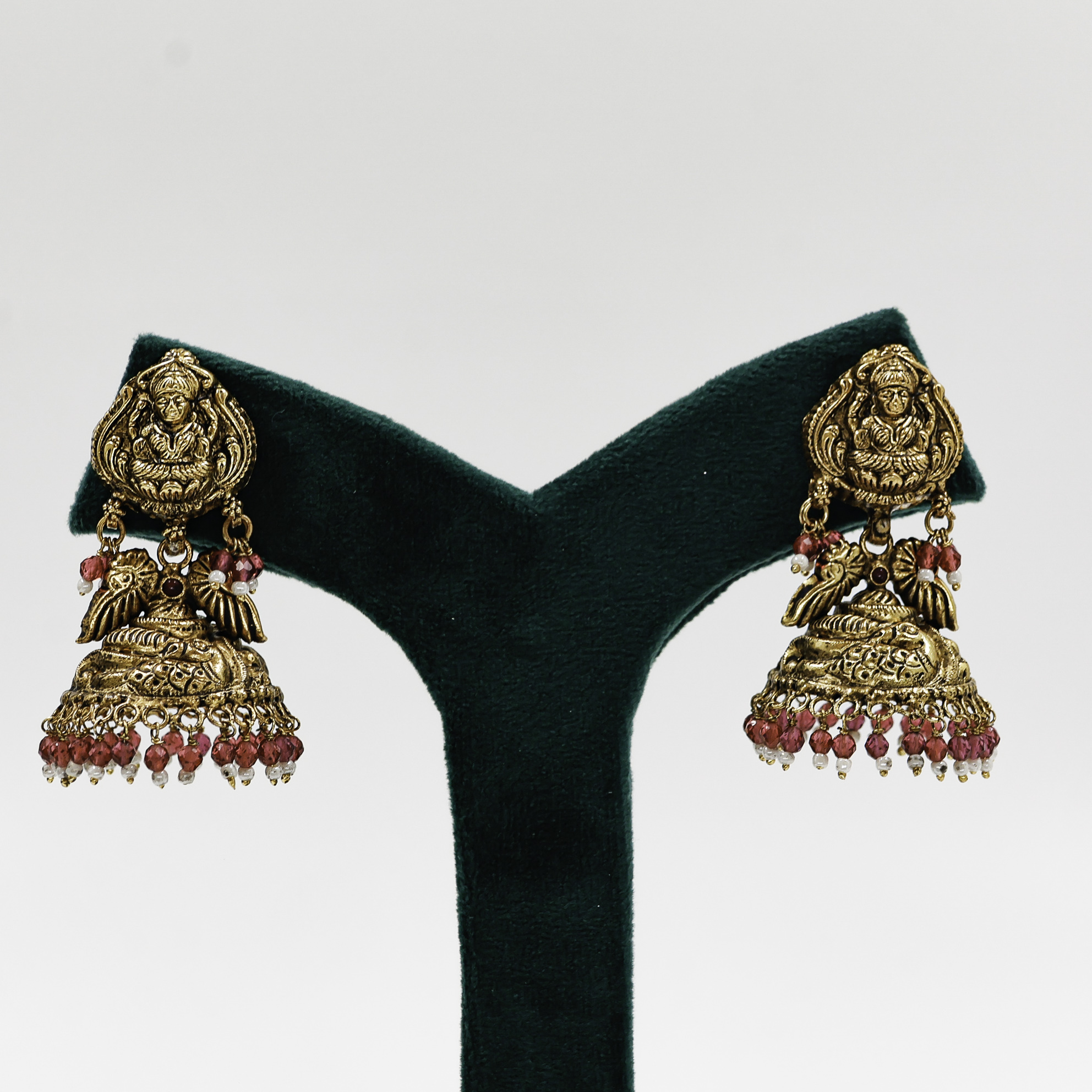 Gold Polished Silver Jhumka Earrings