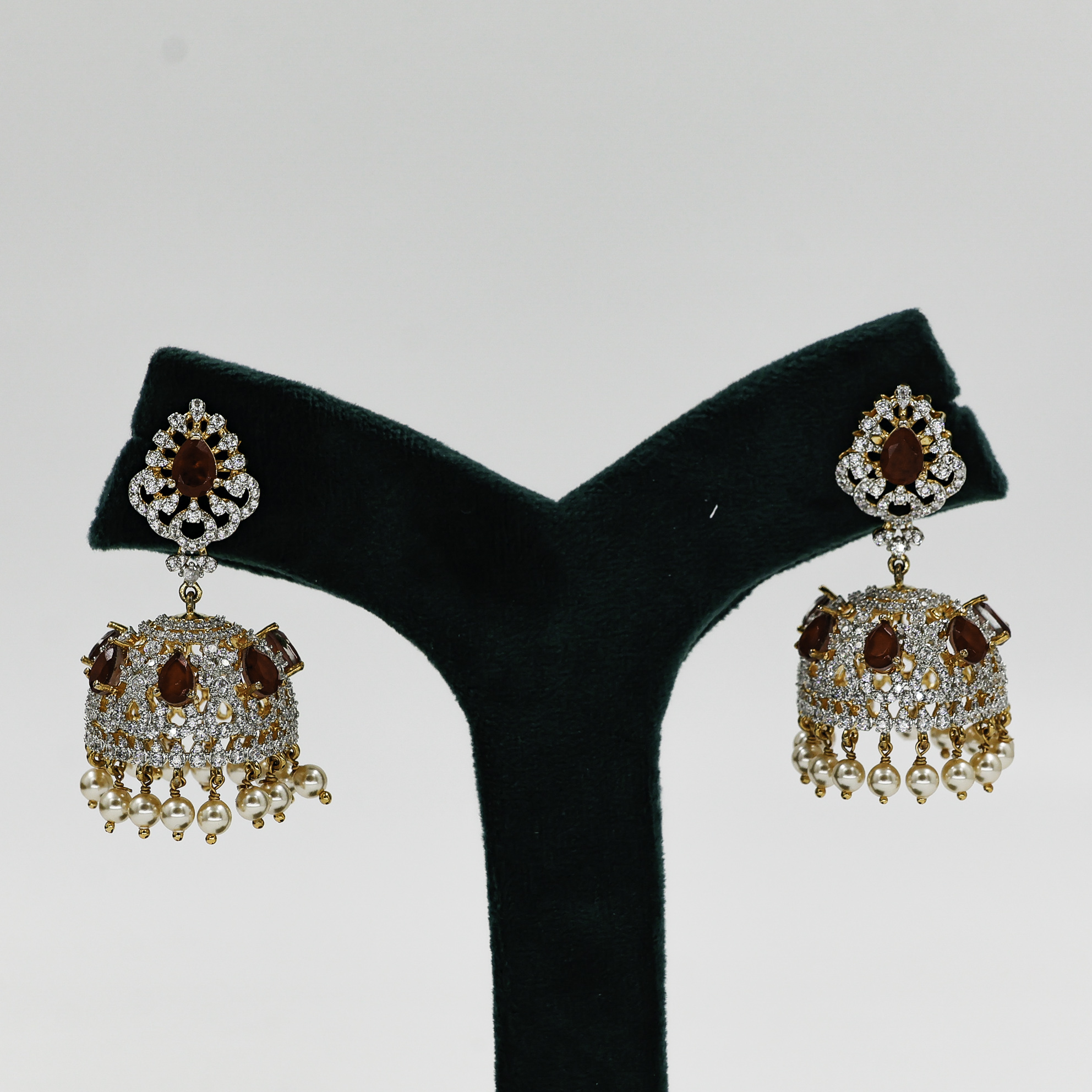 Ruby Jhumka Earrings