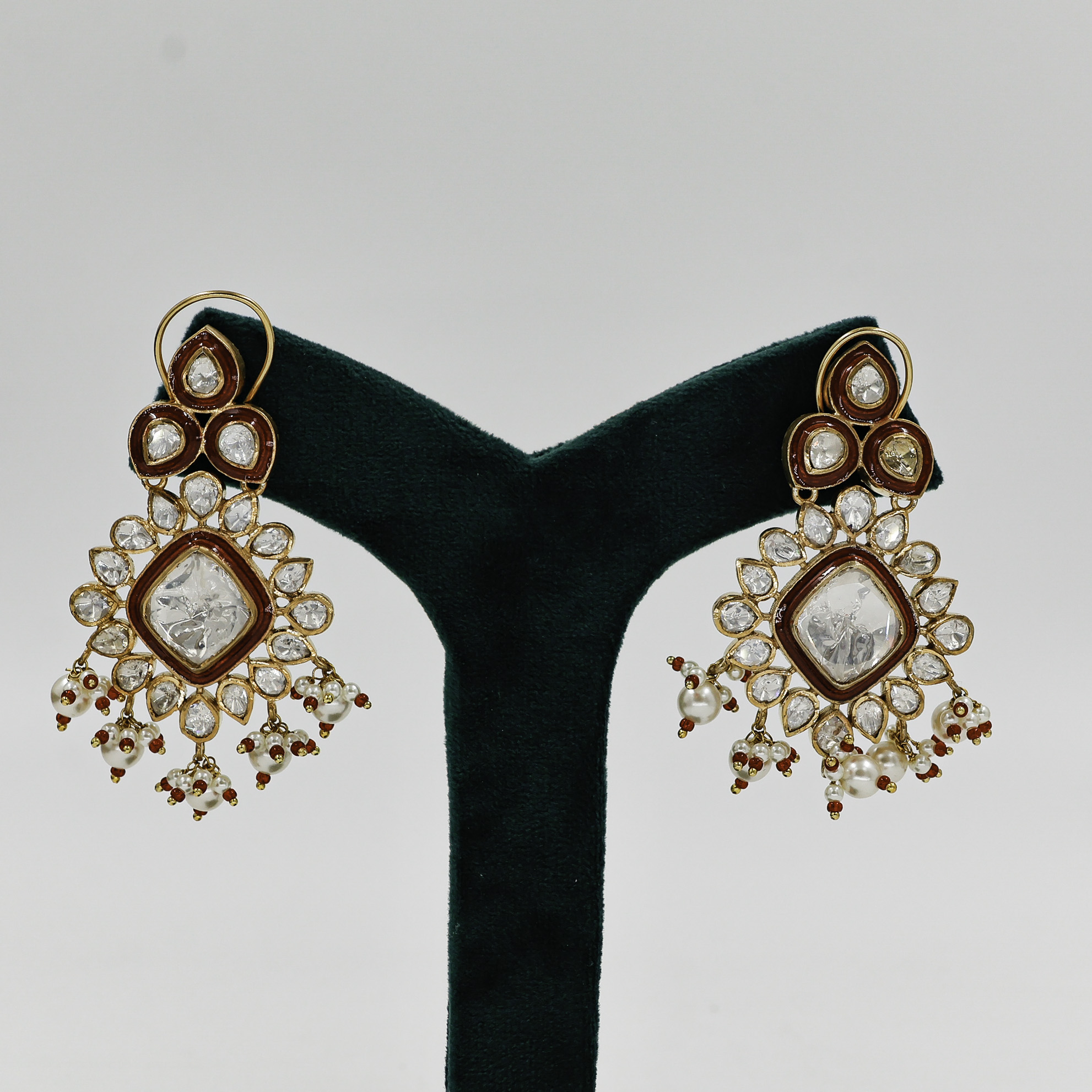 Red Kundan Earrings
