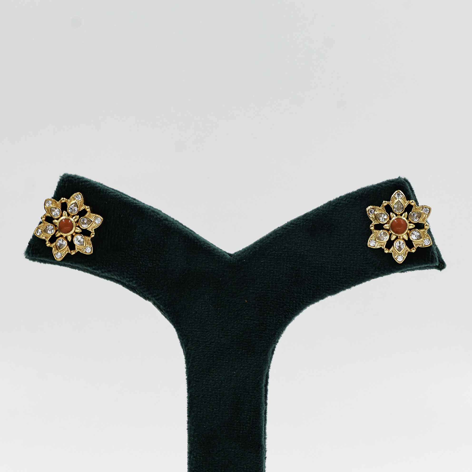 Coral Silver Earrings