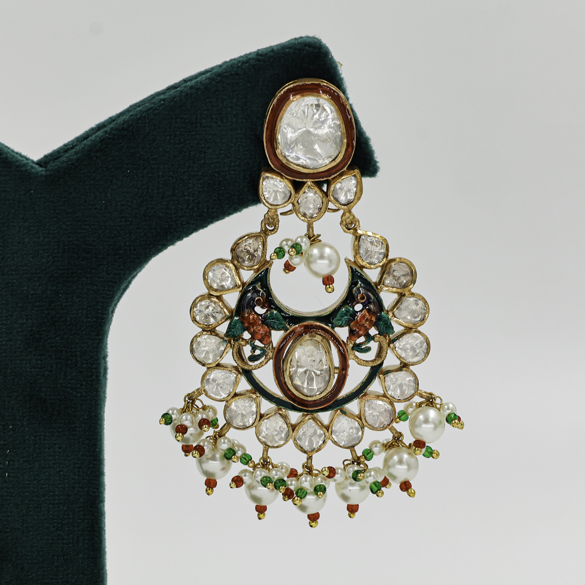 Raag Silver Jewellery - Polki Drop Earrings