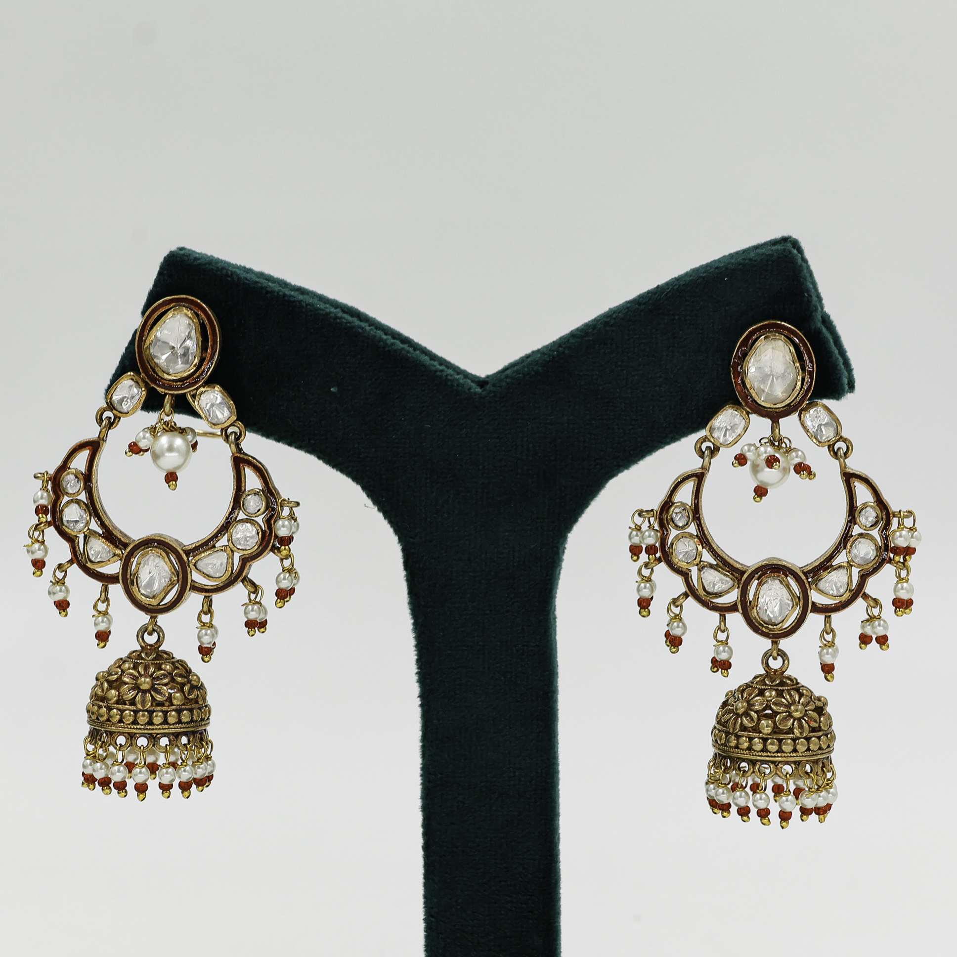 Polki Jhumka Earrings