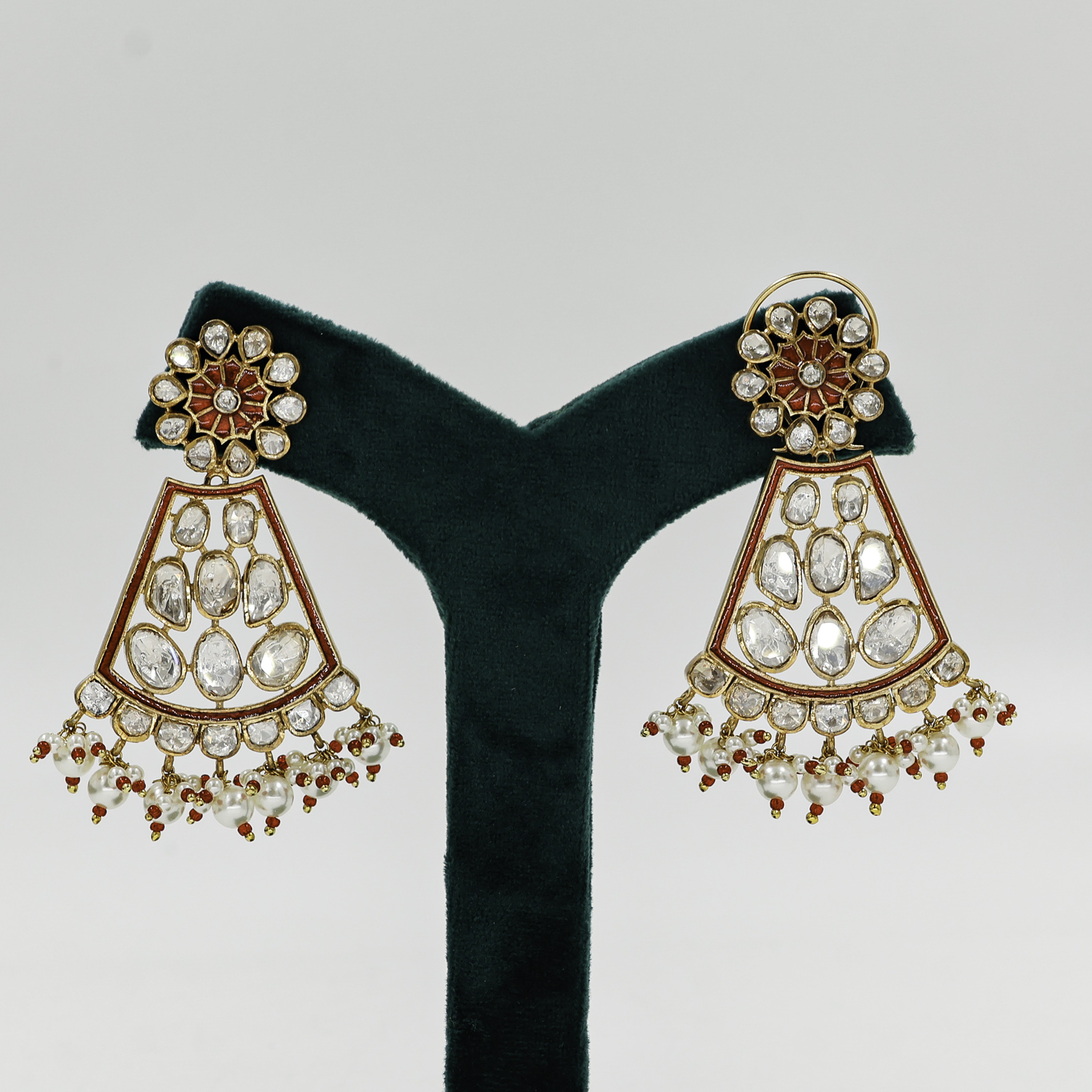 Red Kundan Earrings